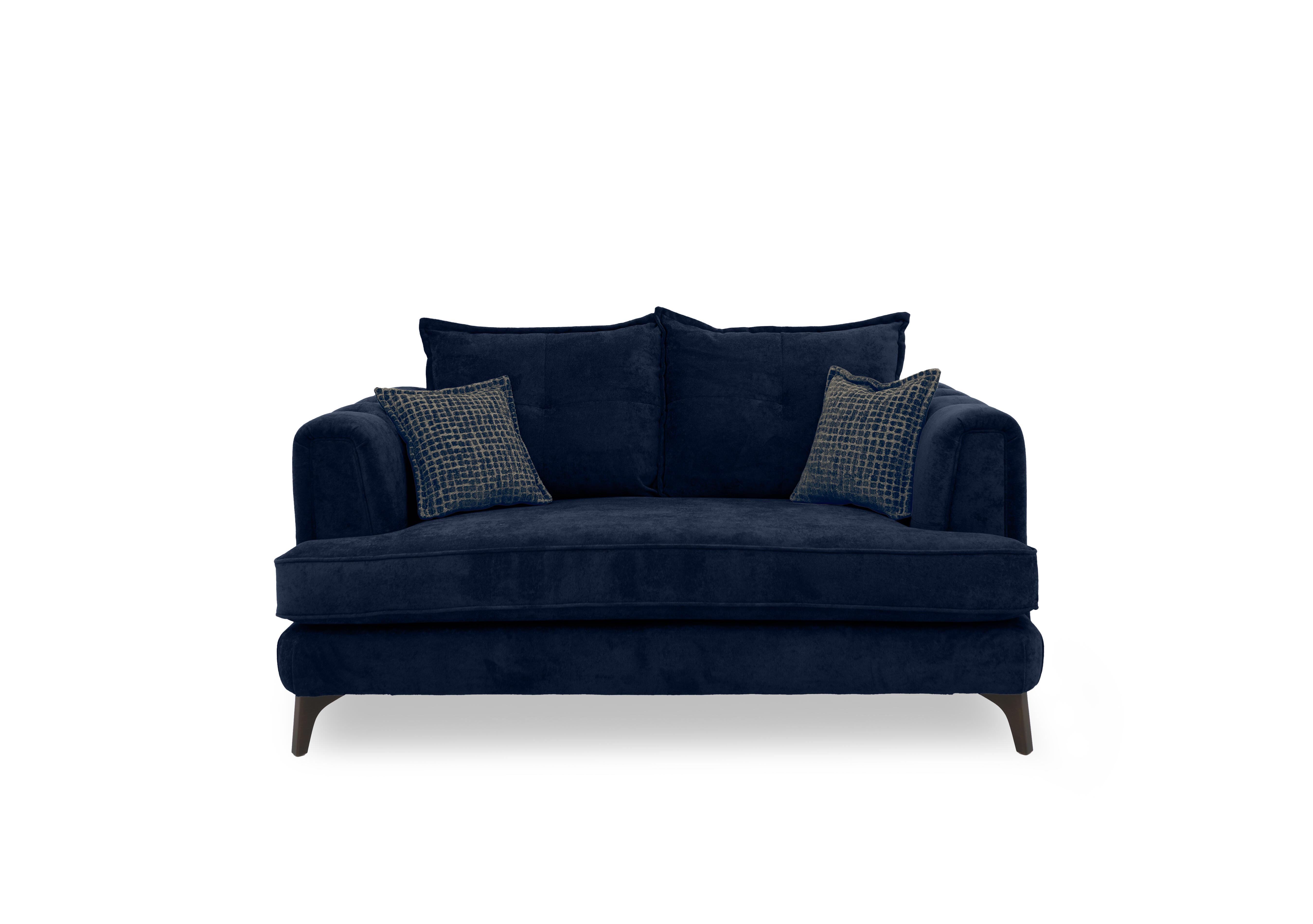 Farrah 2 Seater Classic Back Sofa in Riga Navy - Zena Blue Dw on Furniture Village