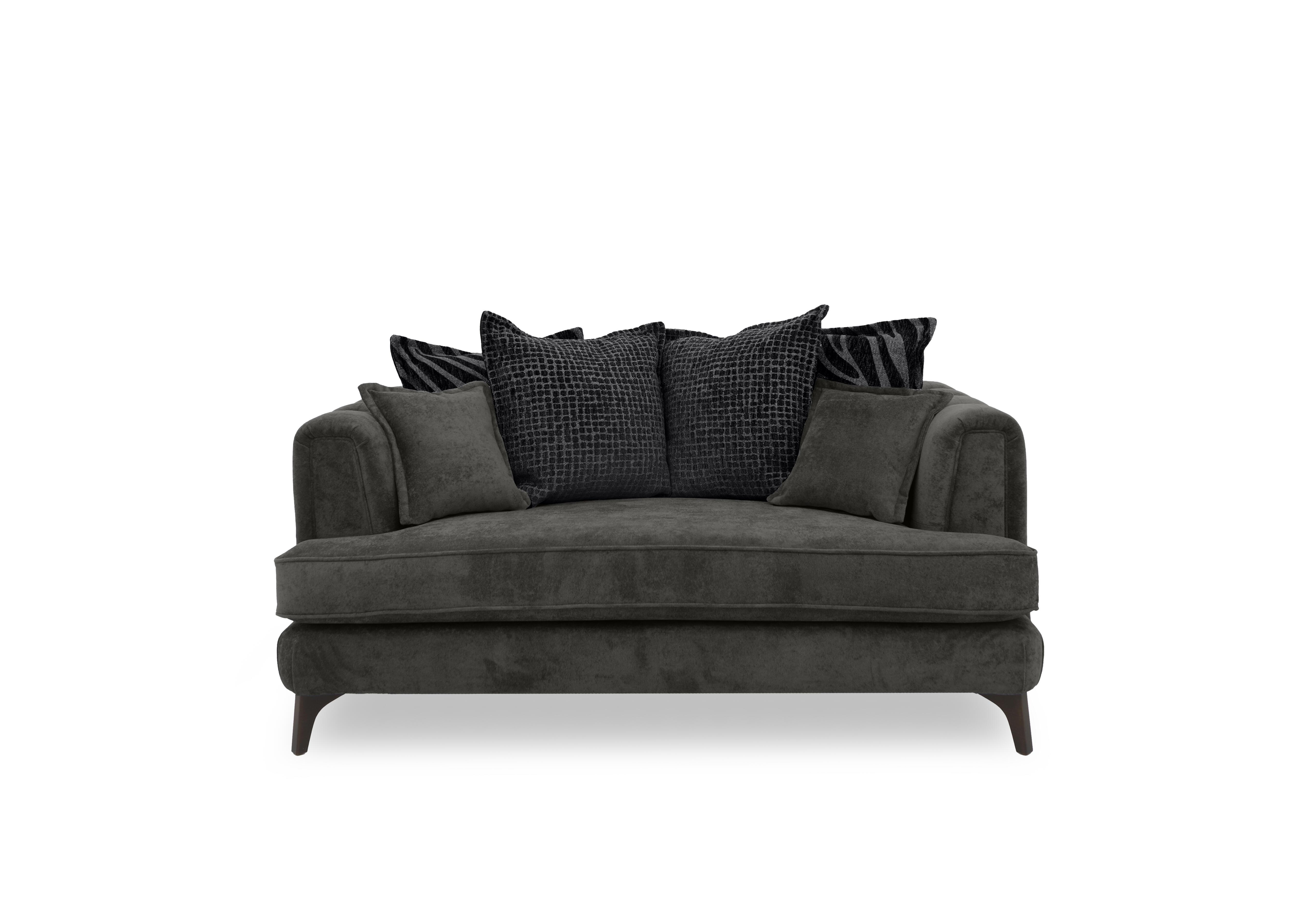 Farrah 2 Seater Scatter Back Sofa in Riga Asphalt - Zena Black Dw on Furniture Village