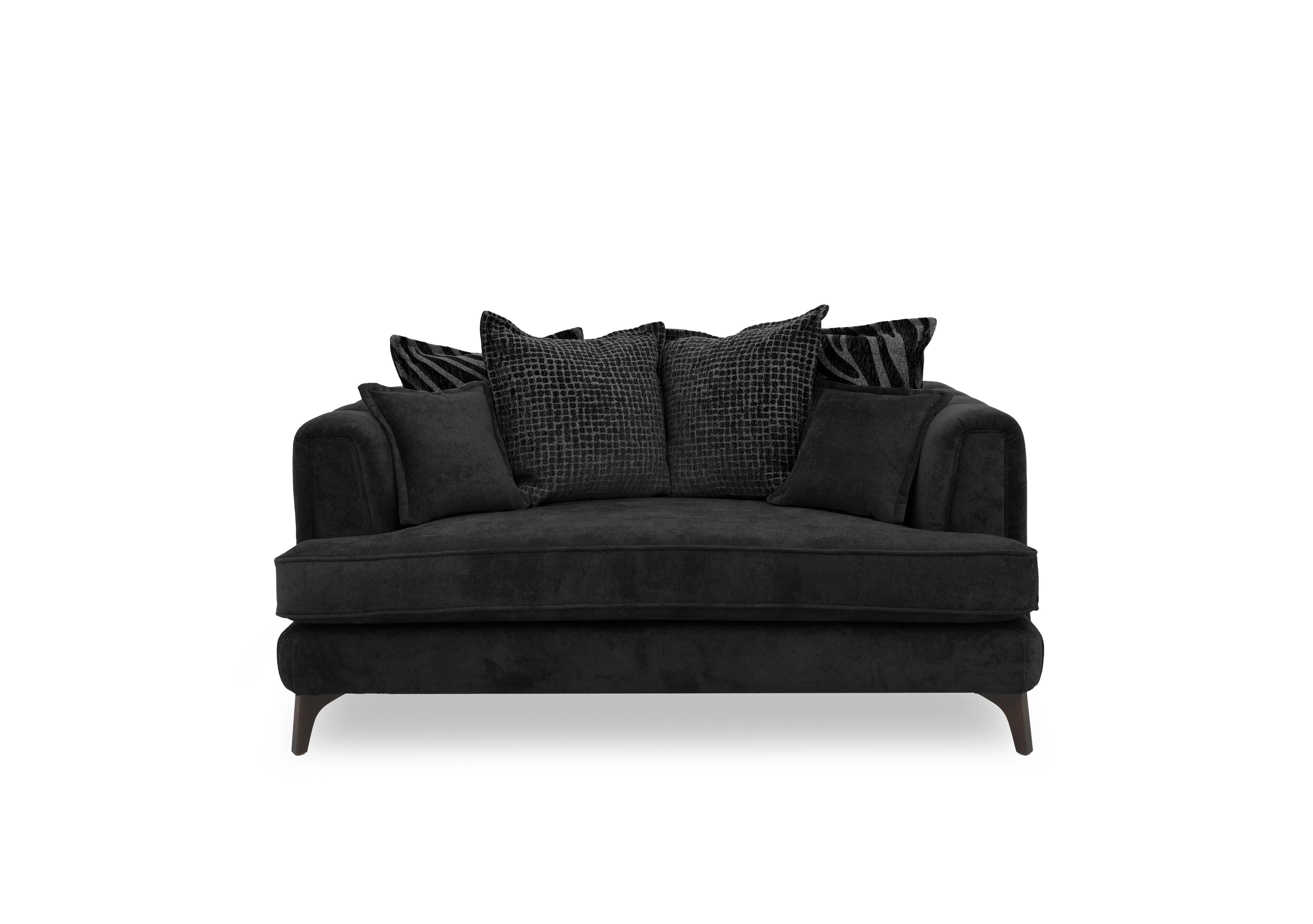 Farrah 2 Seater Scatter Back Sofa in Riga Black - Zena Black Dw on Furniture Village