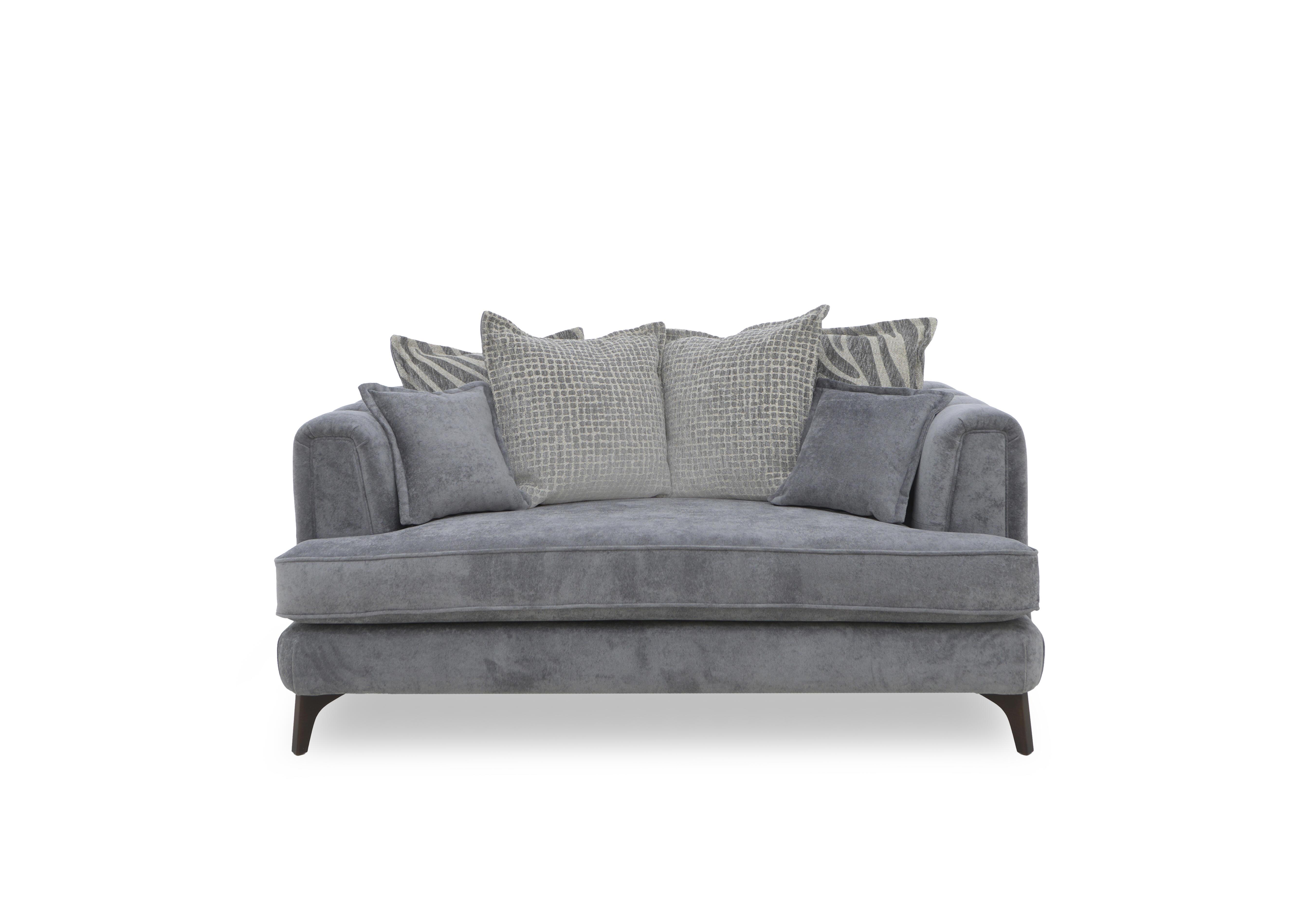 Farrah 2 Seater Scatter Back Sofa in Riga Grey - Zena Silver Dw on Furniture Village