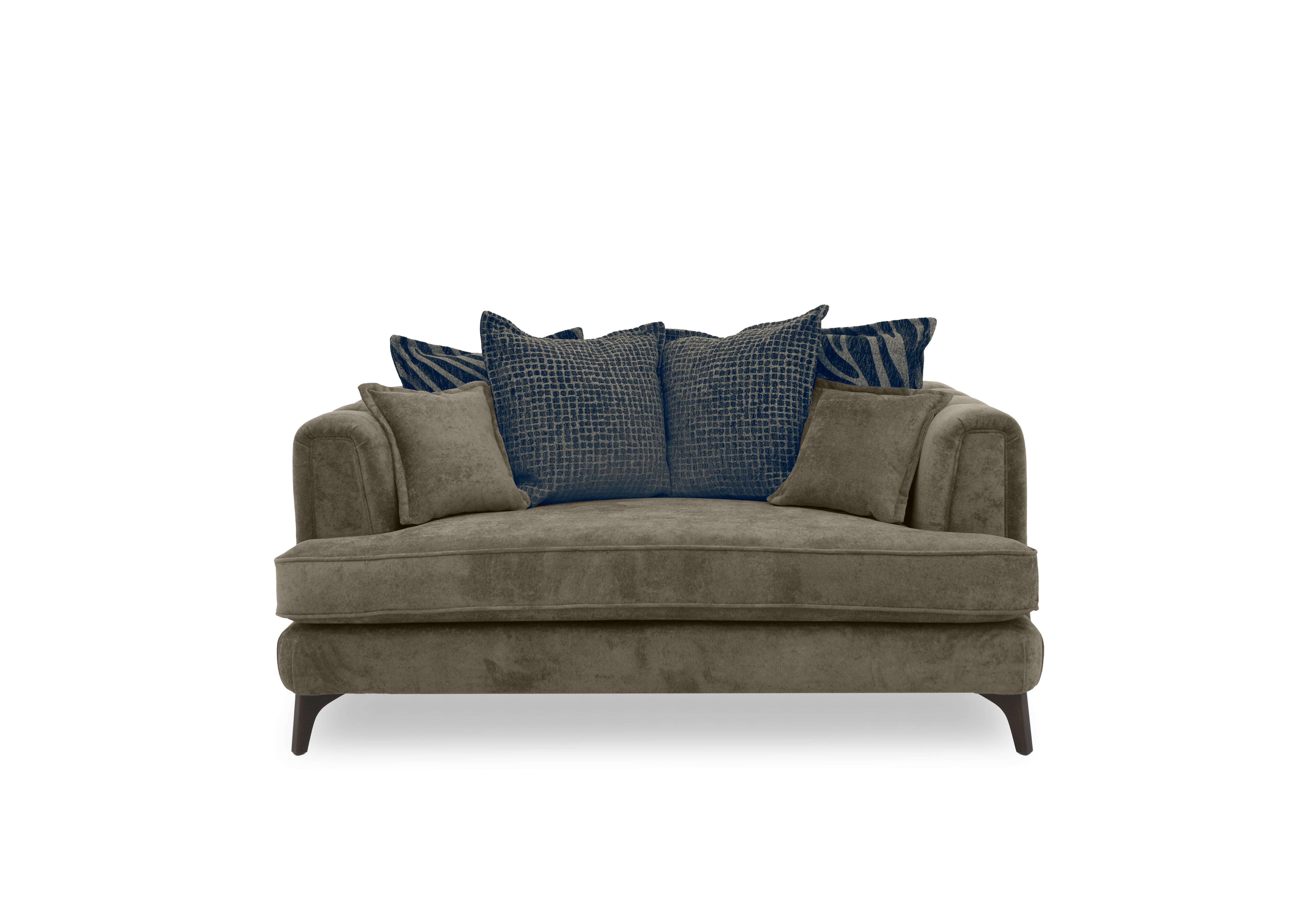 Farrah 2 Seater Scatter Back Sofa in Riga Mink - Zena Blue Dw on Furniture Village