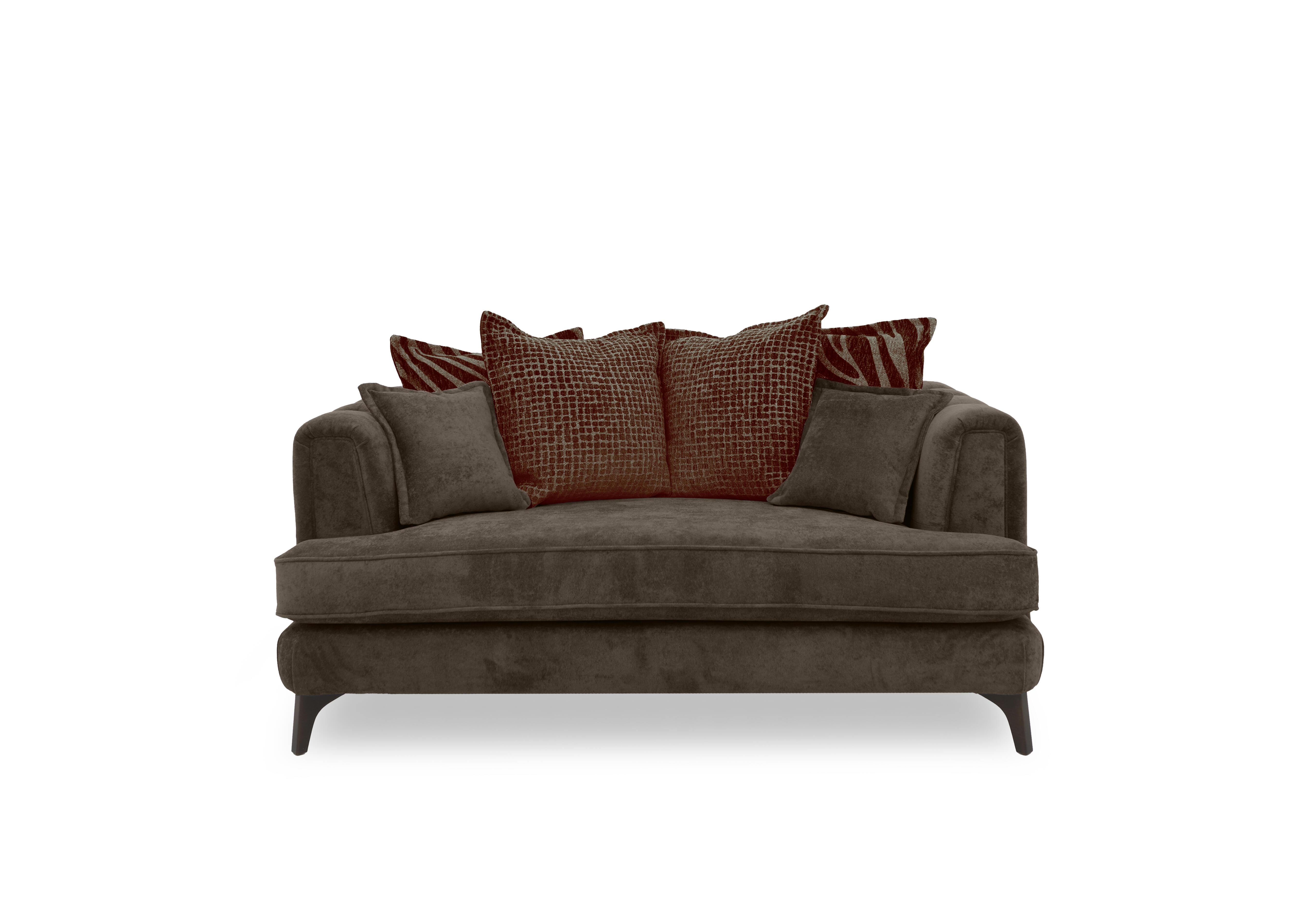 Farrah 2 Seater Scatter Back Sofa in Riga Mocha - Zena Terra Dw on Furniture Village