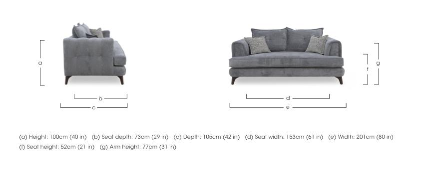 Farrah 3 Seater Classic Back Sofa in  on Furniture Village