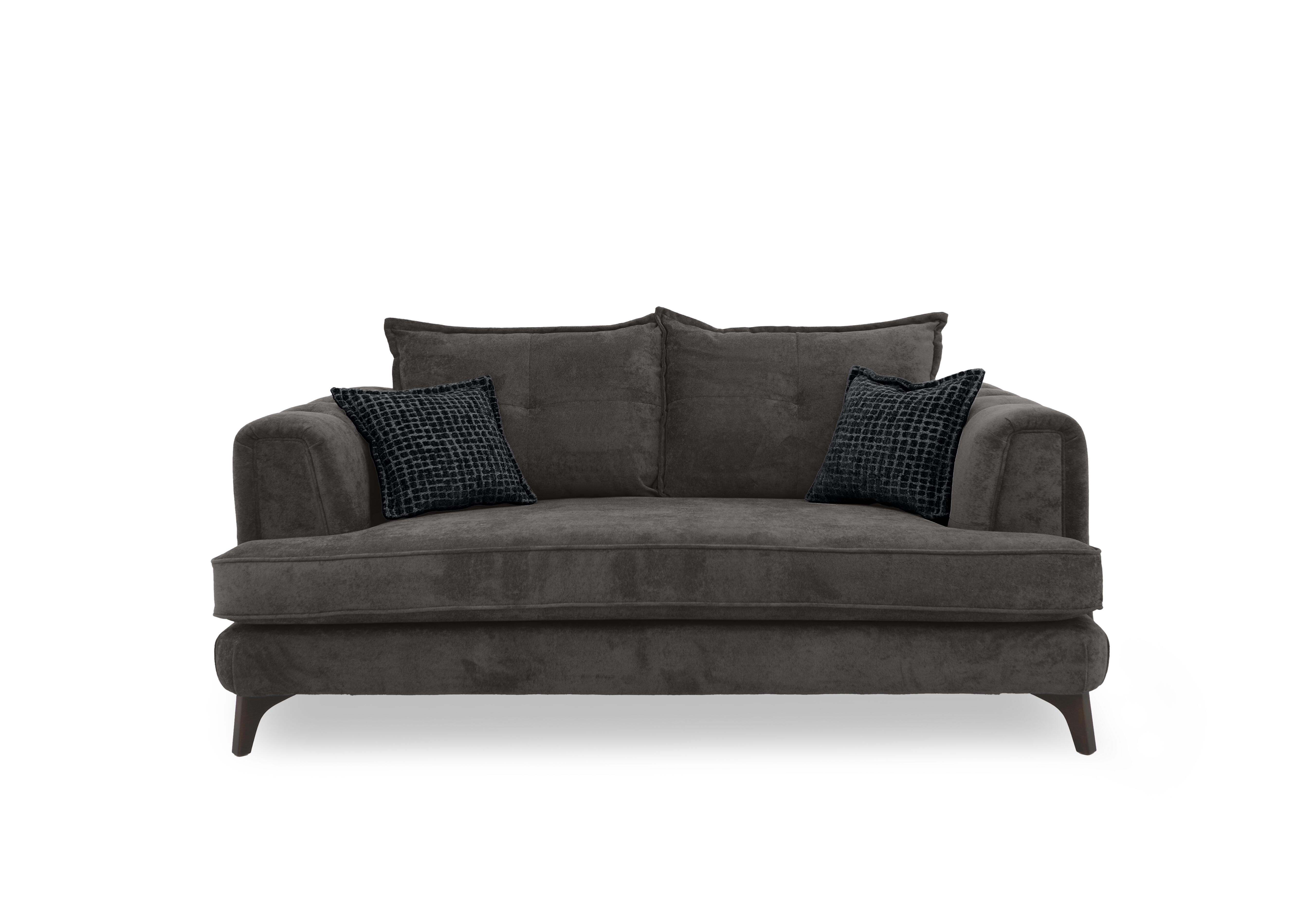 Farrah 3 Seater Classic Back Sofa in Riga Asphalt - Zena Black Dw on Furniture Village