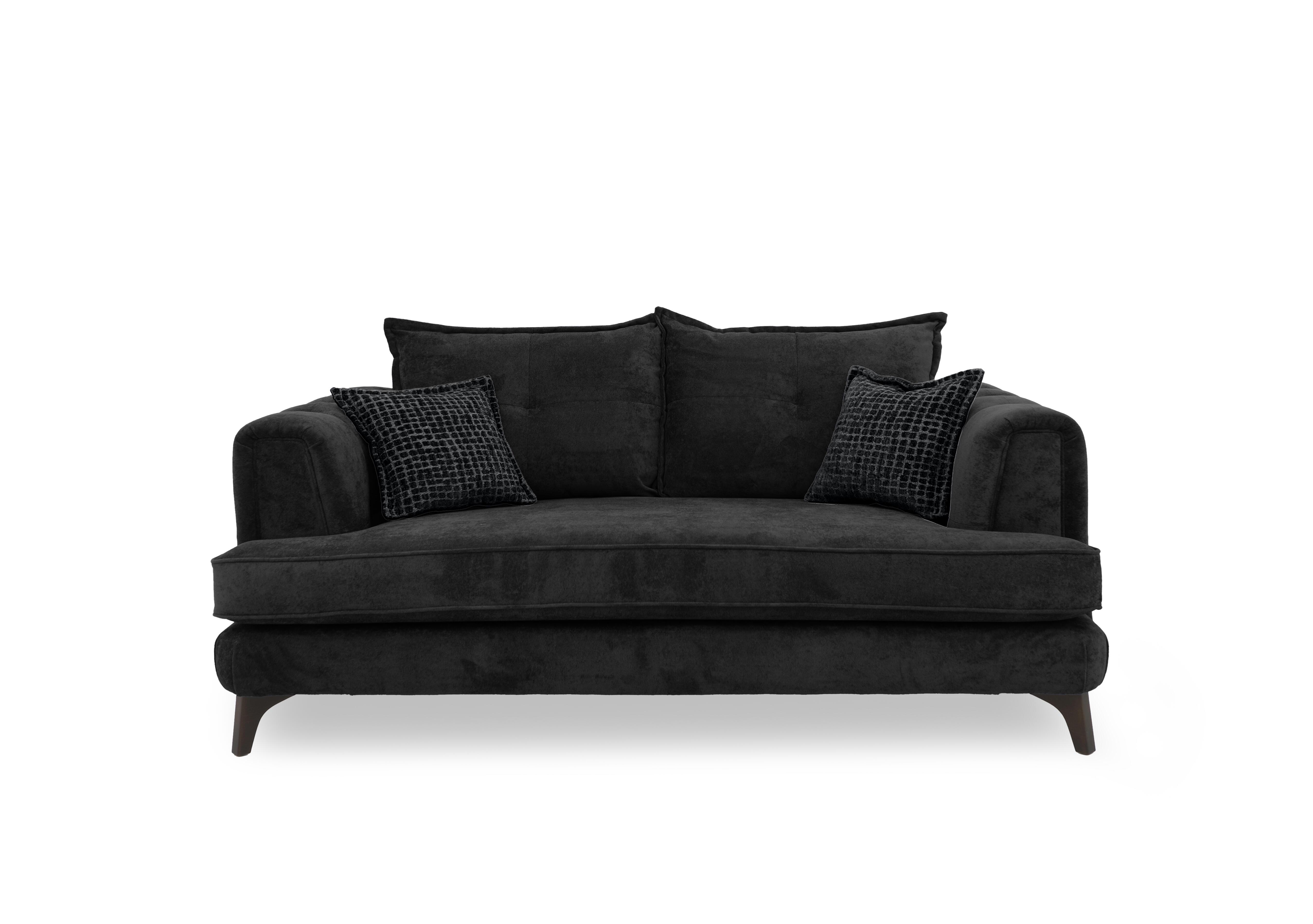 Farrah 3 Seater Classic Back Sofa in Riga Black - Zena Black Dw on Furniture Village