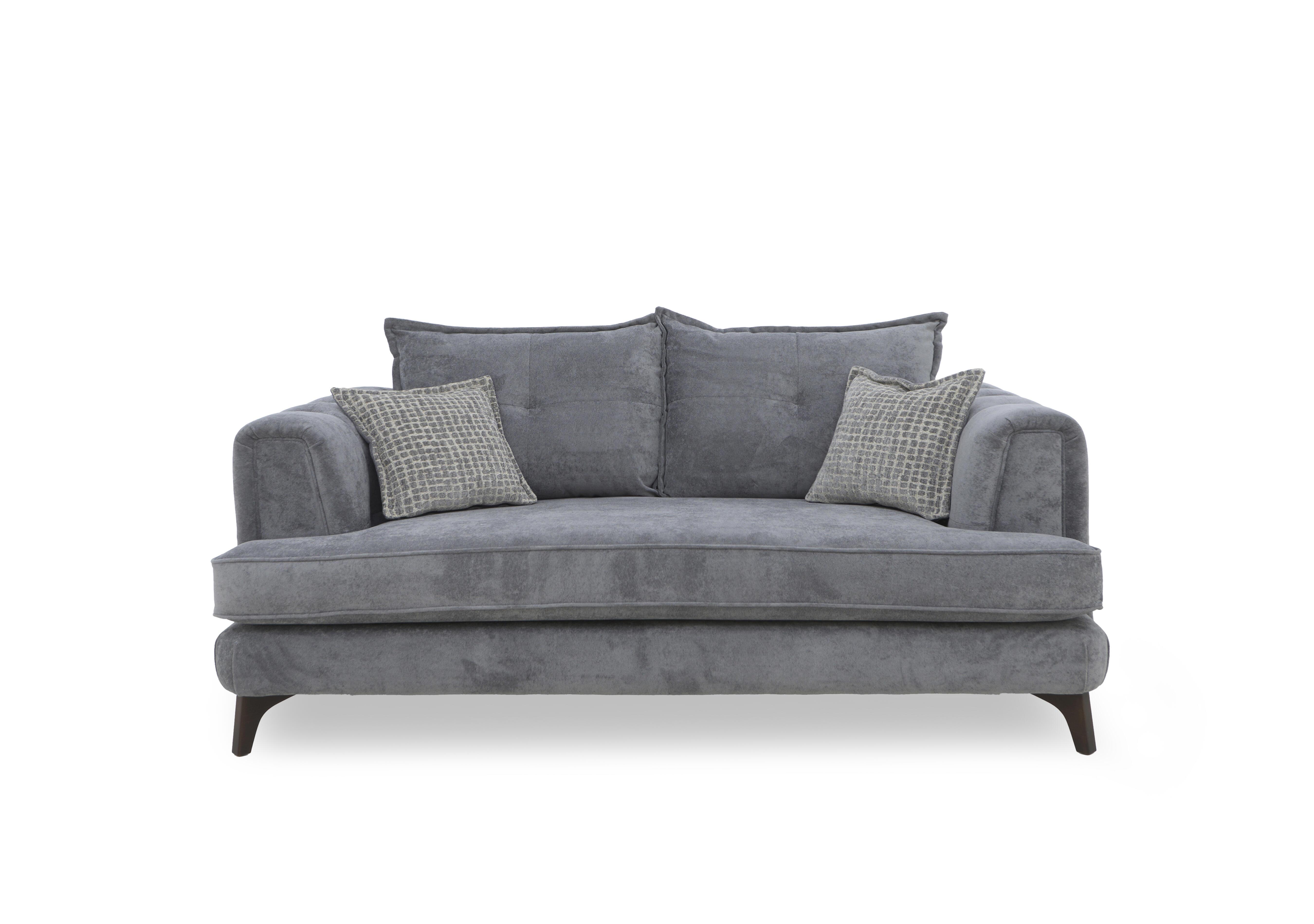 Farrah 3 Seater Classic Back Sofa in Riga Grey - Zena Silver Dw on Furniture Village