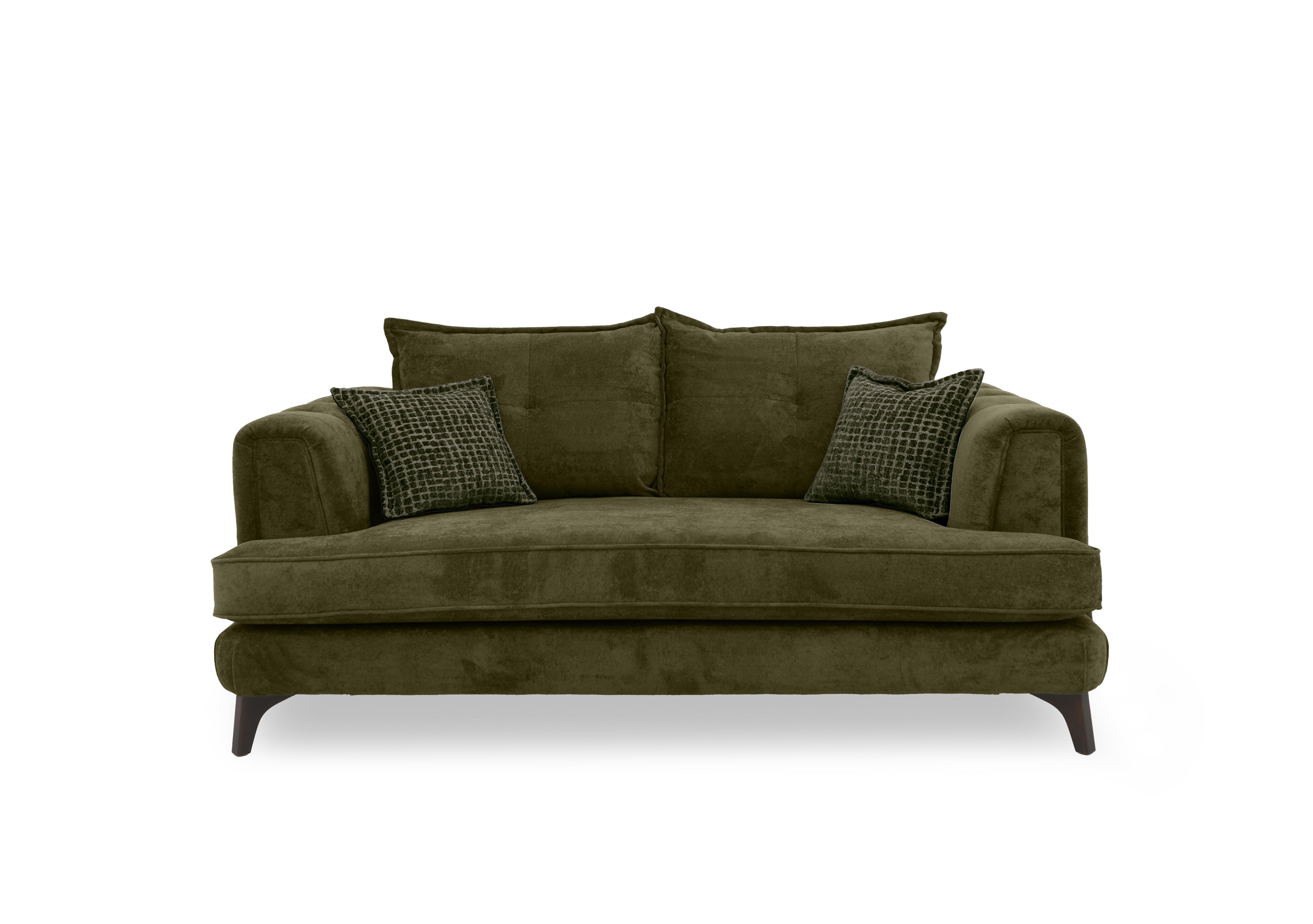 Farrah 3 Seater Classic Back Sofa in Riga Khaki - Zena Green Dw on Furniture Village