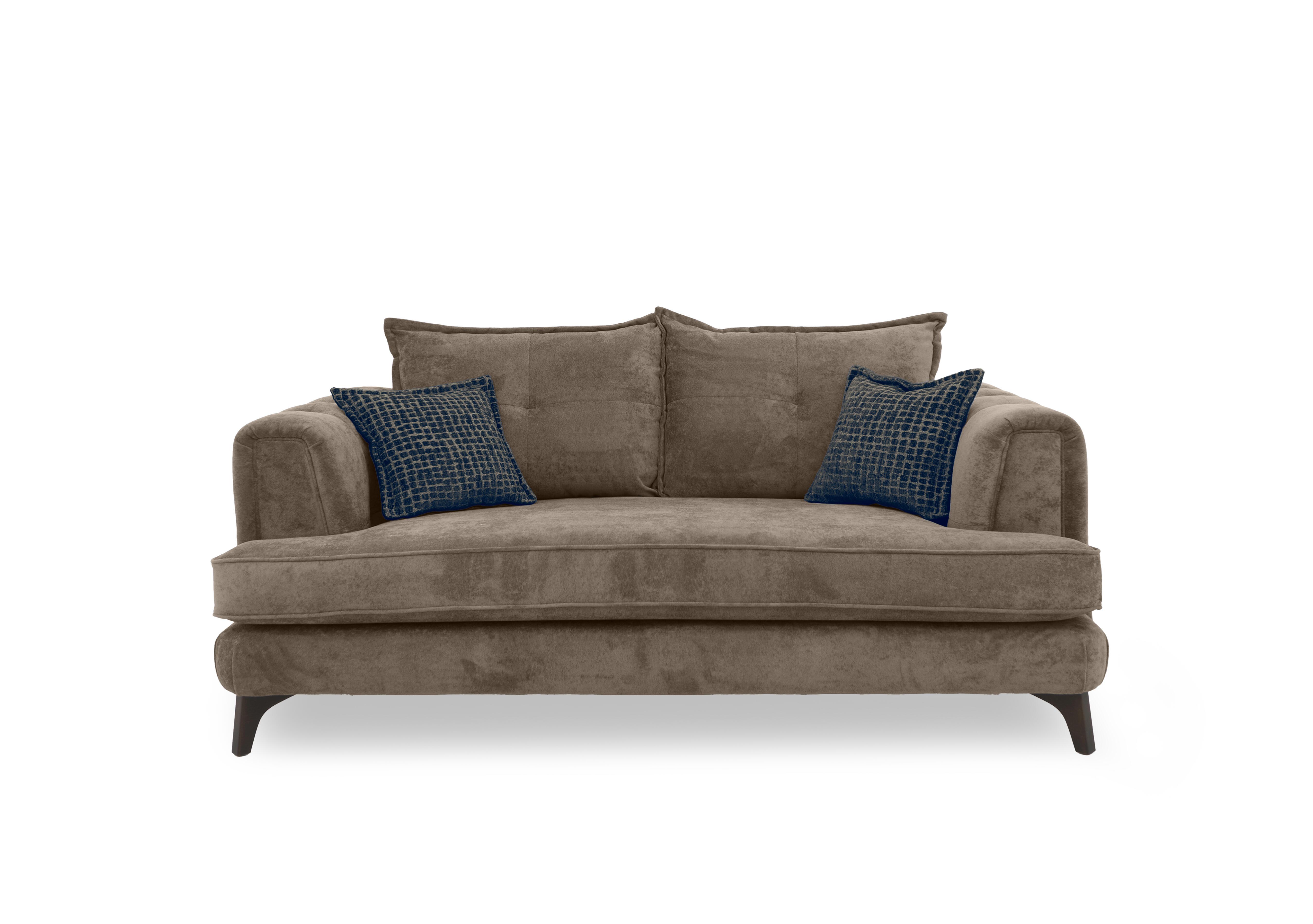 Farrah 3 Seater Classic Back Sofa in Riga Mink - Zena Blue Dw on Furniture Village