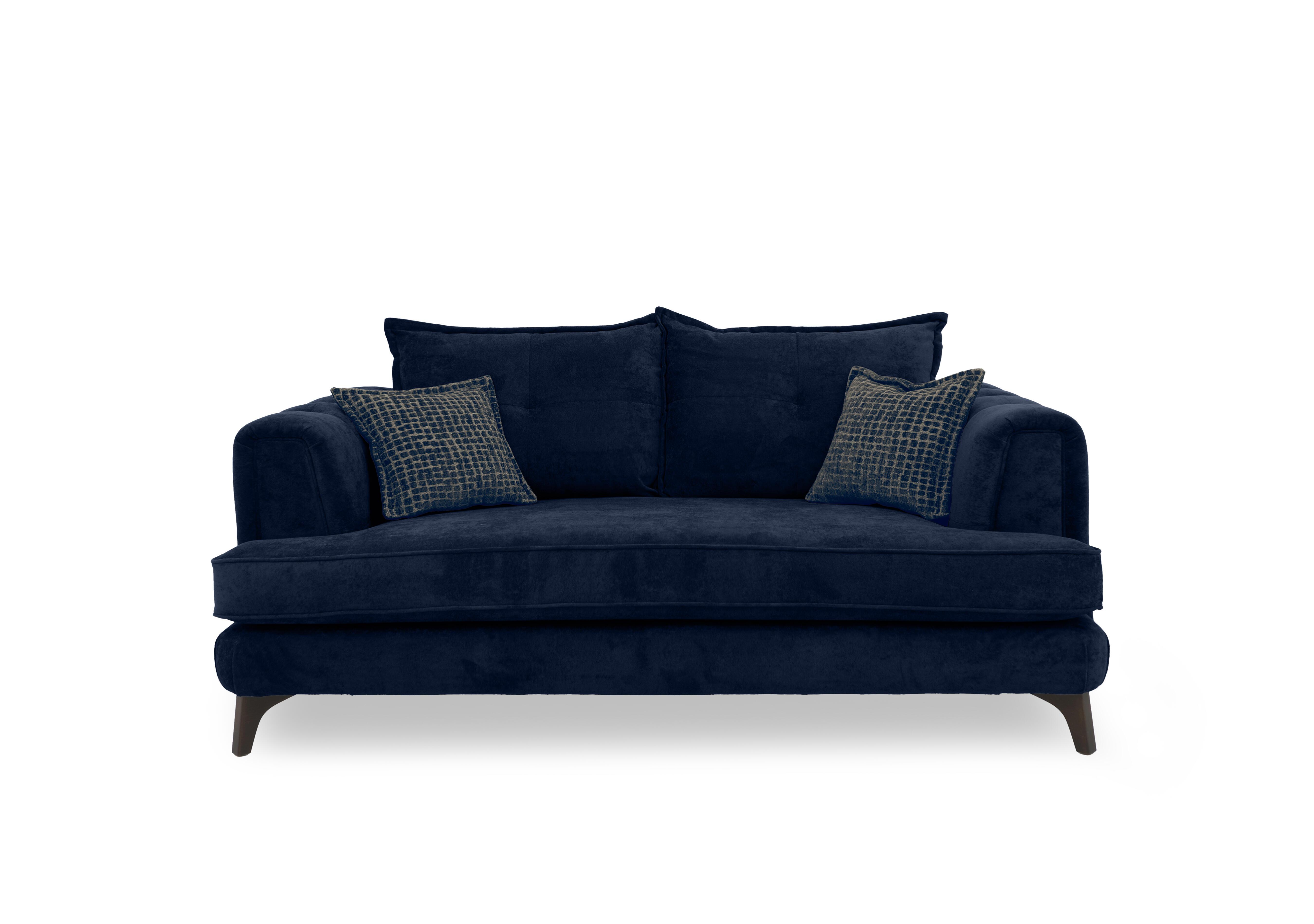 Farrah 3 Seater Classic Back Sofa in Riga Navy - Zena Blue Dw on Furniture Village