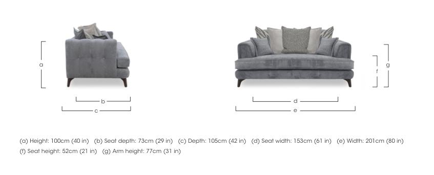 Farrah 3 Seater Scatter Back Sofa in  on Furniture Village
