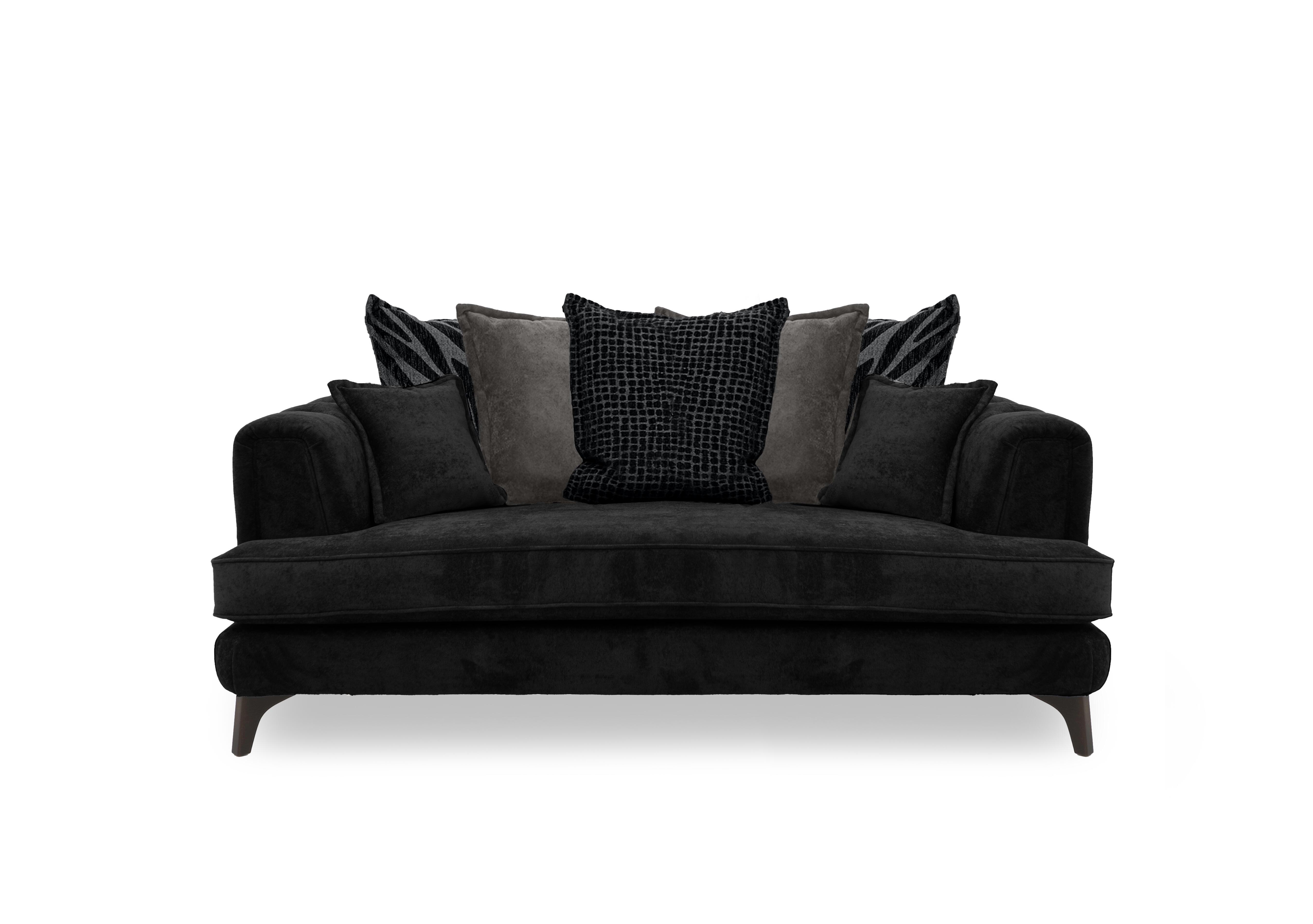 Farrah 3 Seater Scatter Back Sofa in Riga Black - Zena Black Dw on Furniture Village