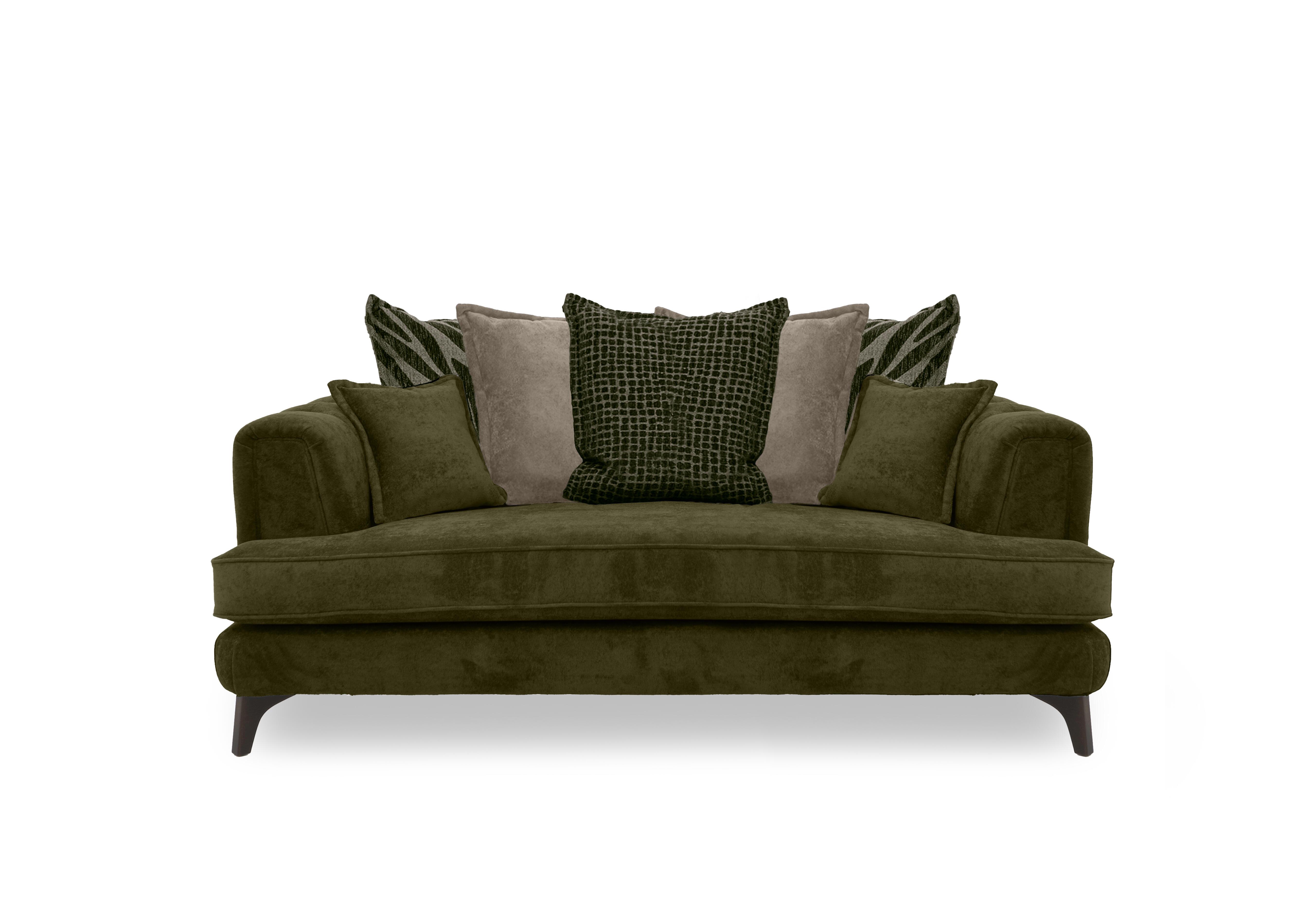 Farrah 3 Seater Scatter Back Sofa in Riga Khaki - Zena Green Dw on Furniture Village