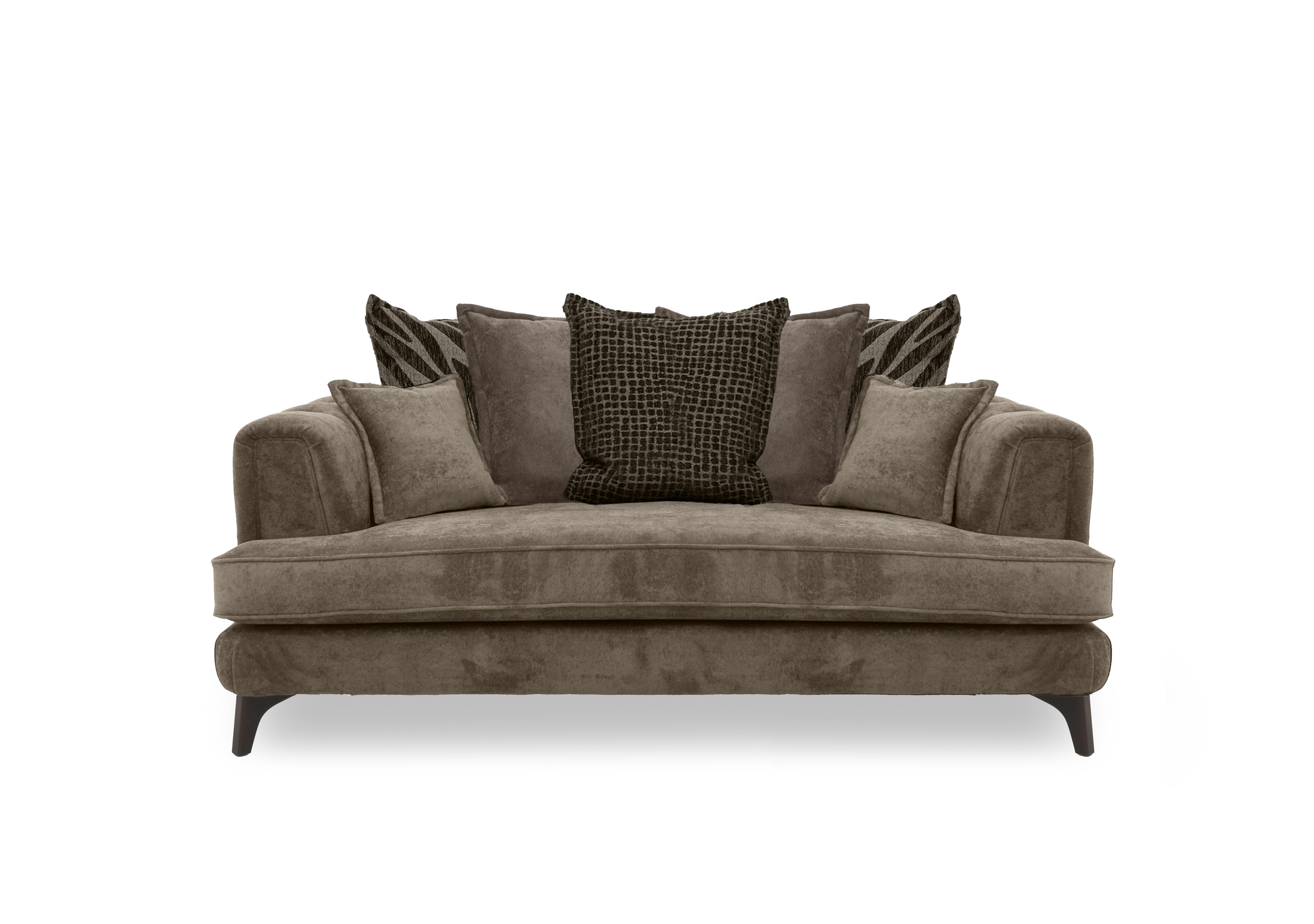 Farrah 3 Seater Scatter Back Sofa in Riga Mink - Zena Brown Dw on Furniture Village