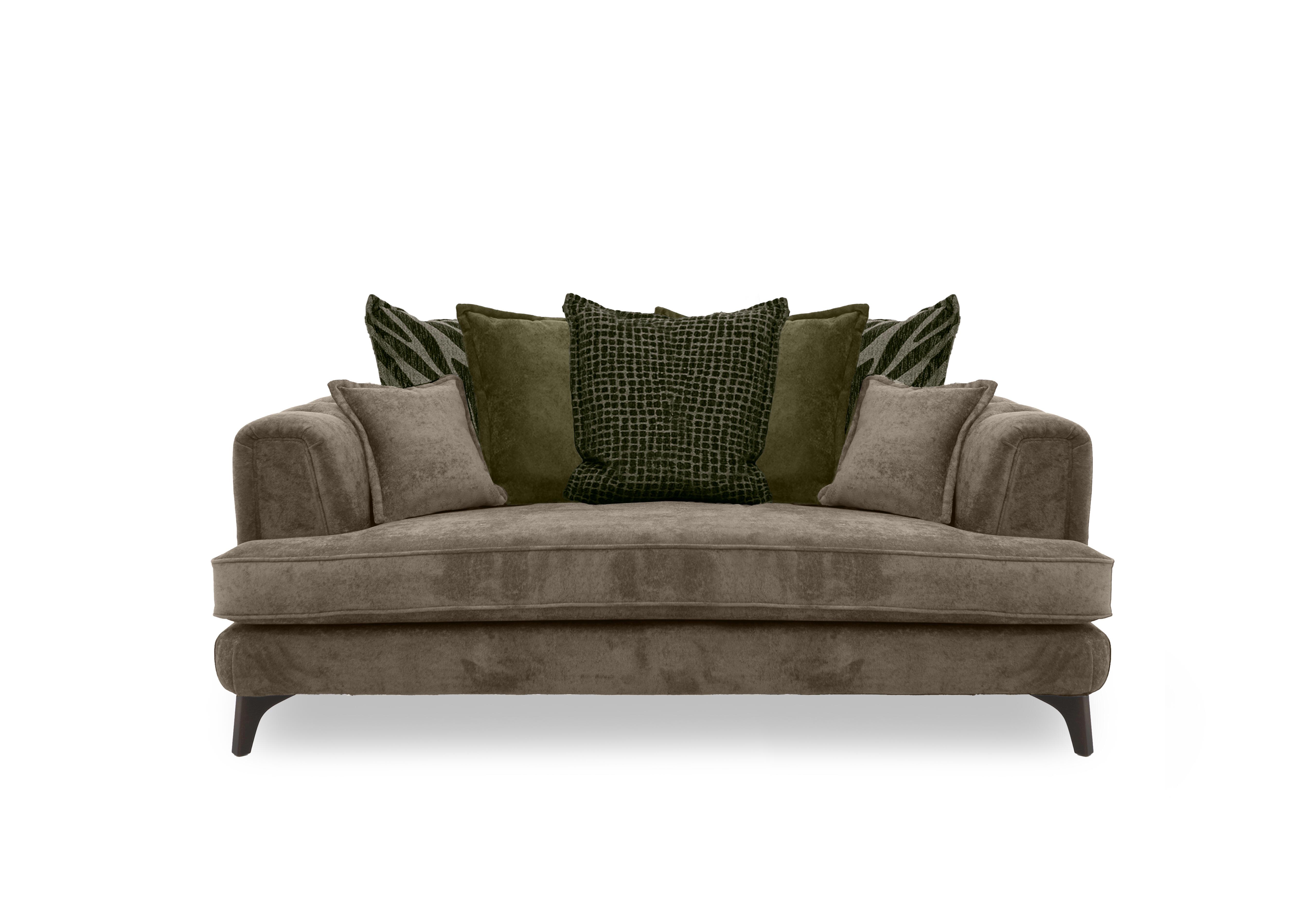 Farrah 3 Seater Scatter Back Sofa in Riga Mink - Zena Green Dw on Furniture Village