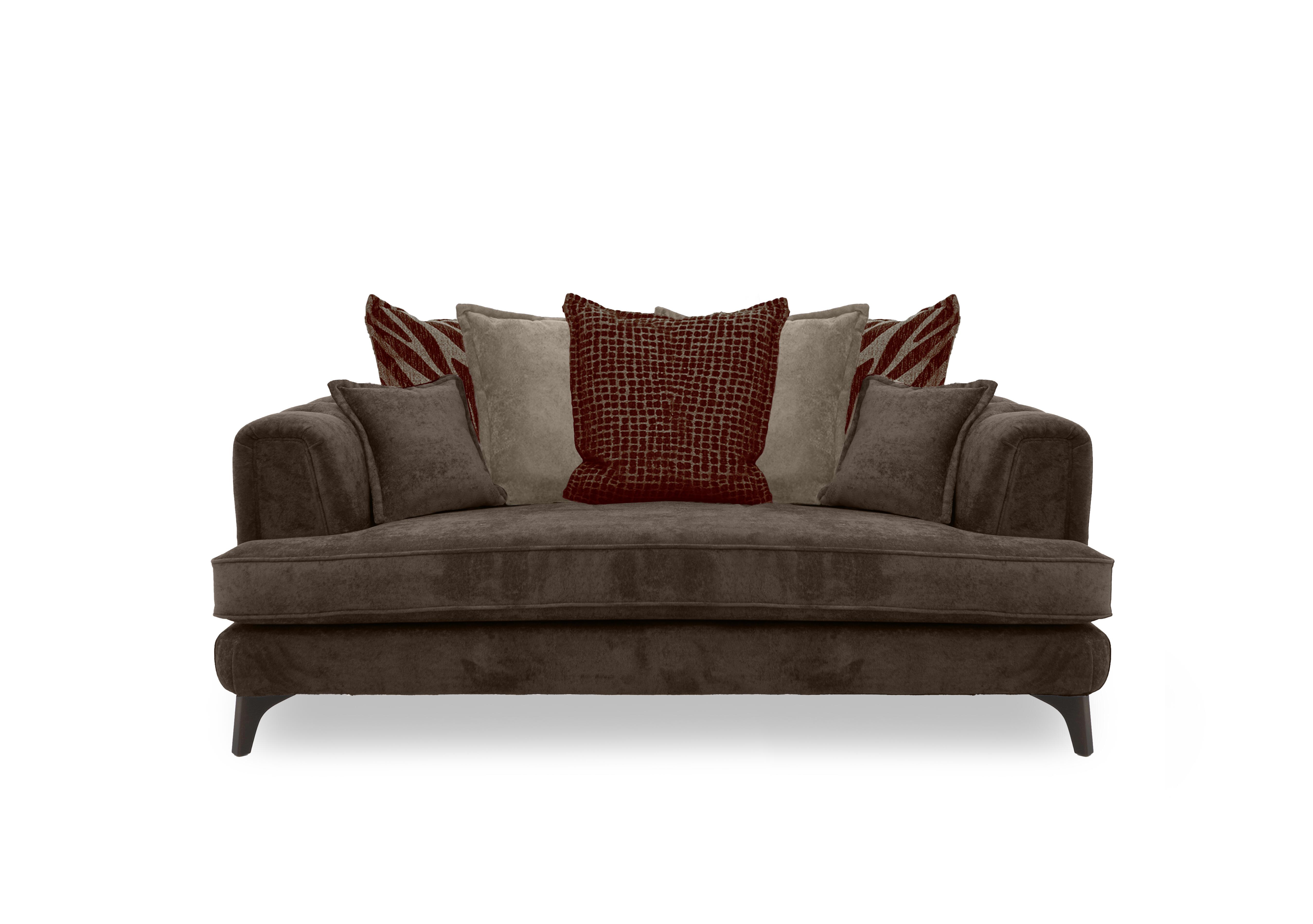Farrah 3 Seater Scatter Back Sofa in Riga Mocha - Zena Terra Dw on Furniture Village