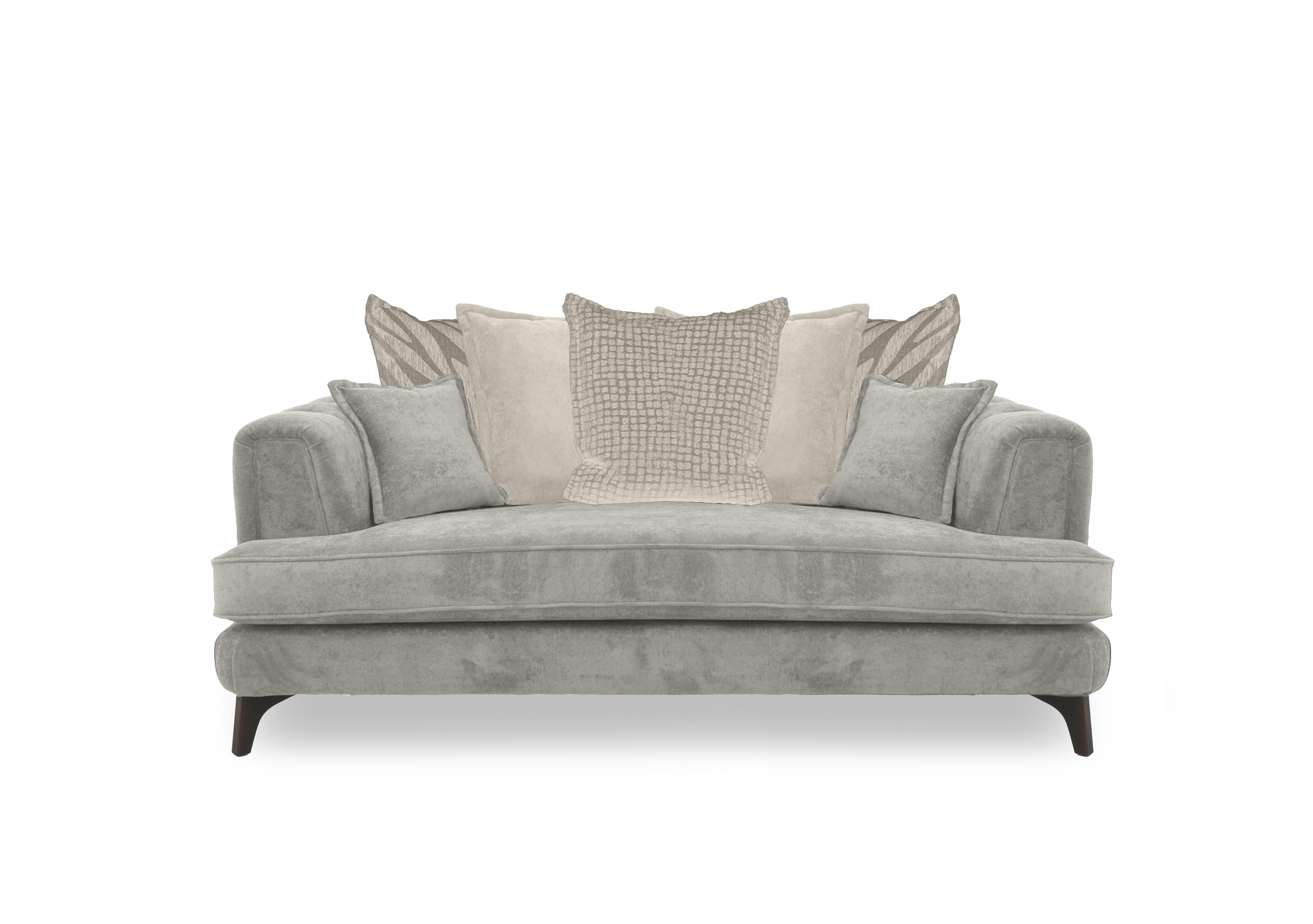 Farrah 3 Seater Scatter Back Sofa in Riga Stone - Zena Cream Dw on Furniture Village