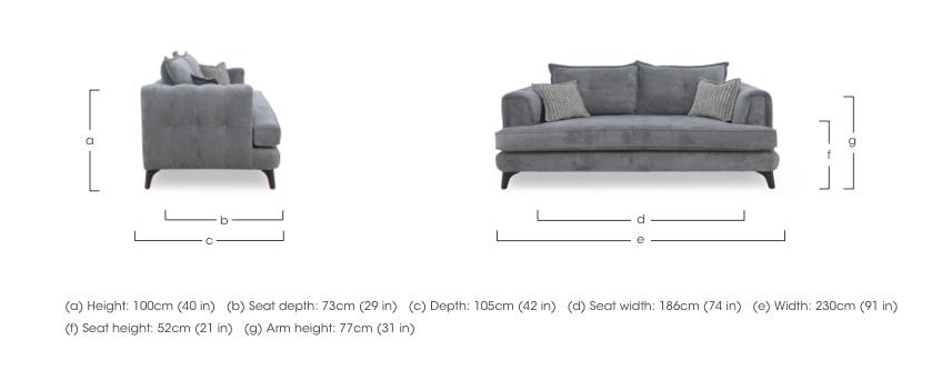 Farrah 4 Seater Classic Back Sofa in  on Furniture Village