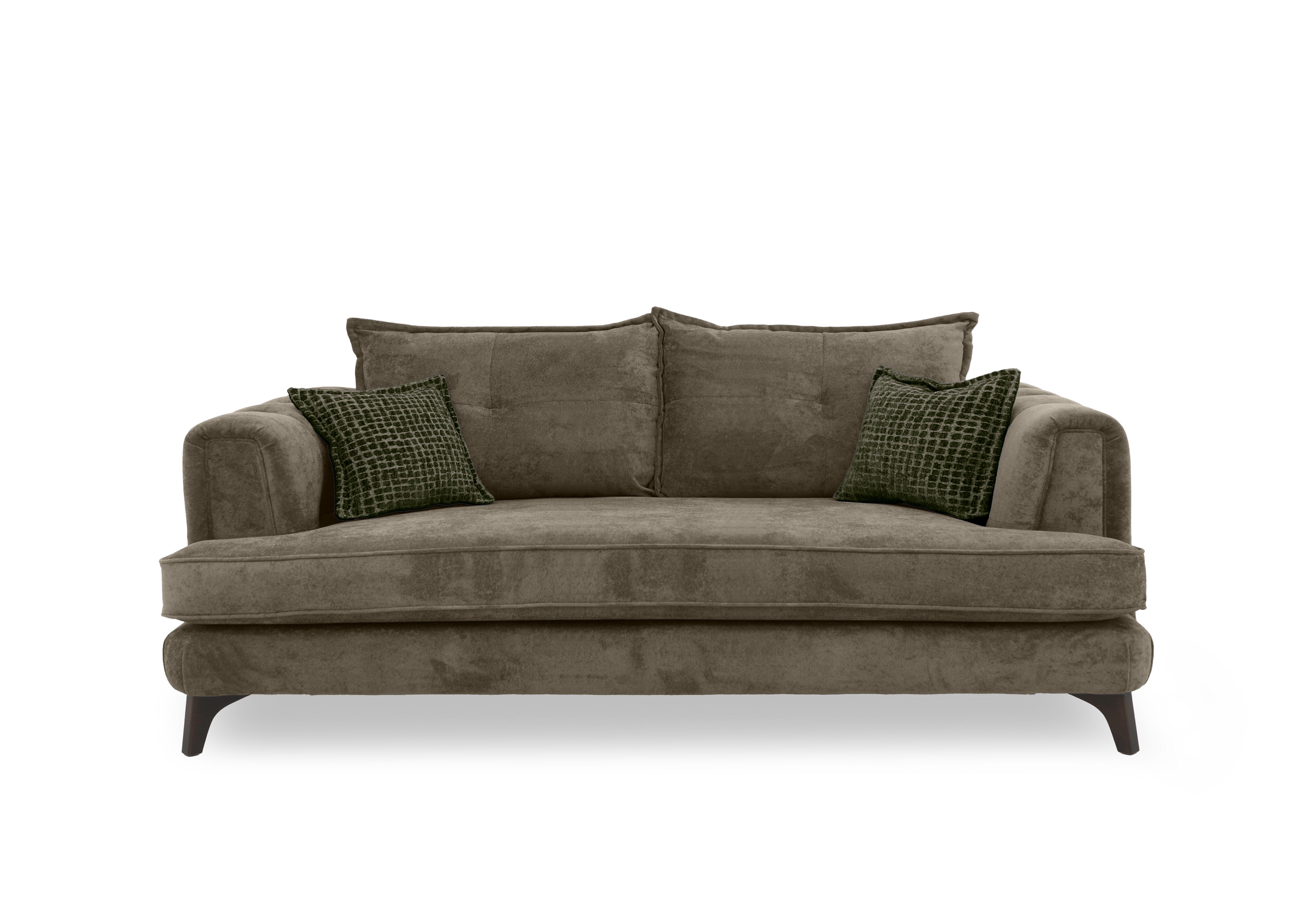 Farrah 4 Seater Classic Back Sofa in Riga Mink - Zena Green Dw on Furniture Village