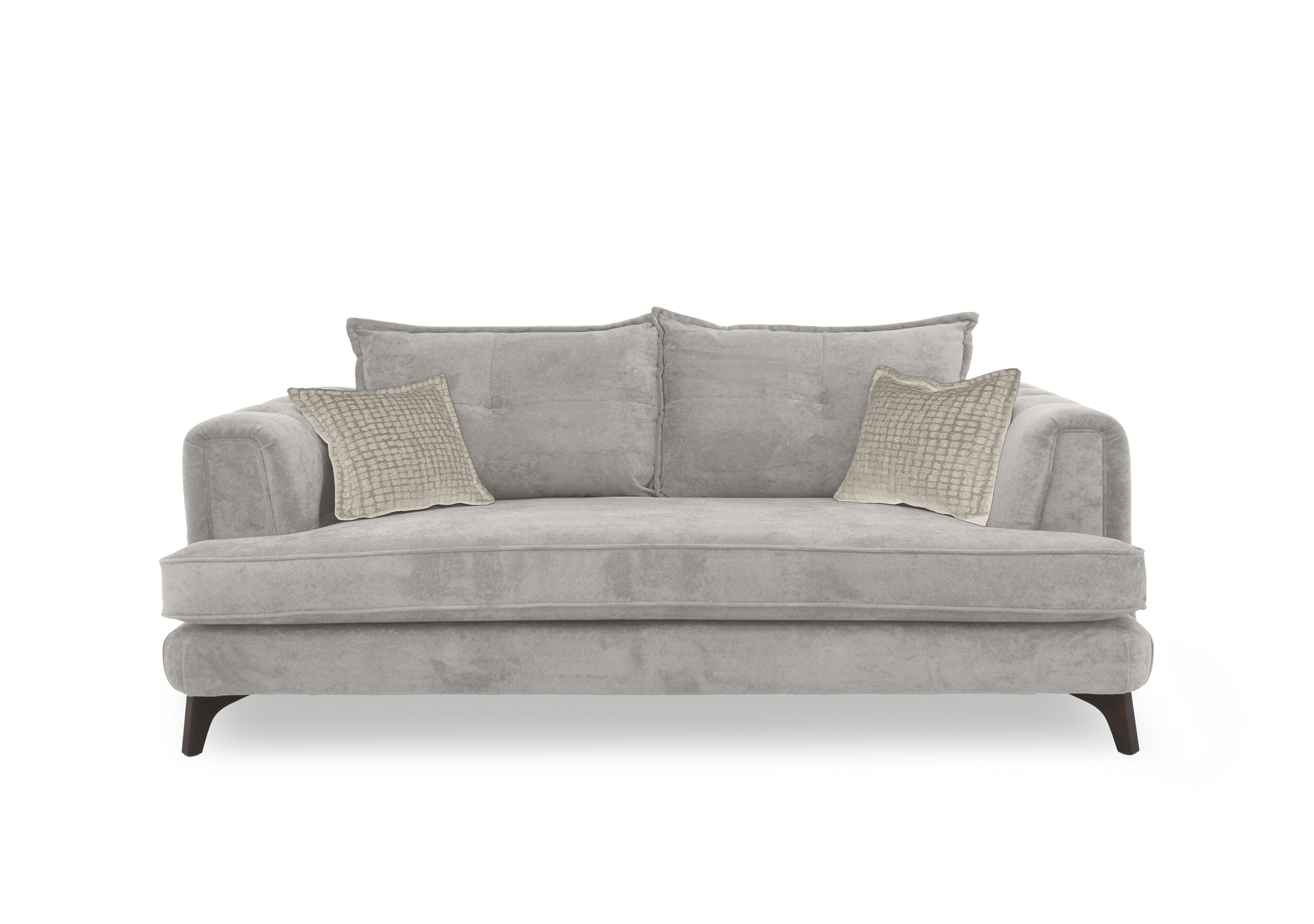 Farrah 4 Seater Classic Back Sofa in Riga Stone - Zena Cream Dw on Furniture Village