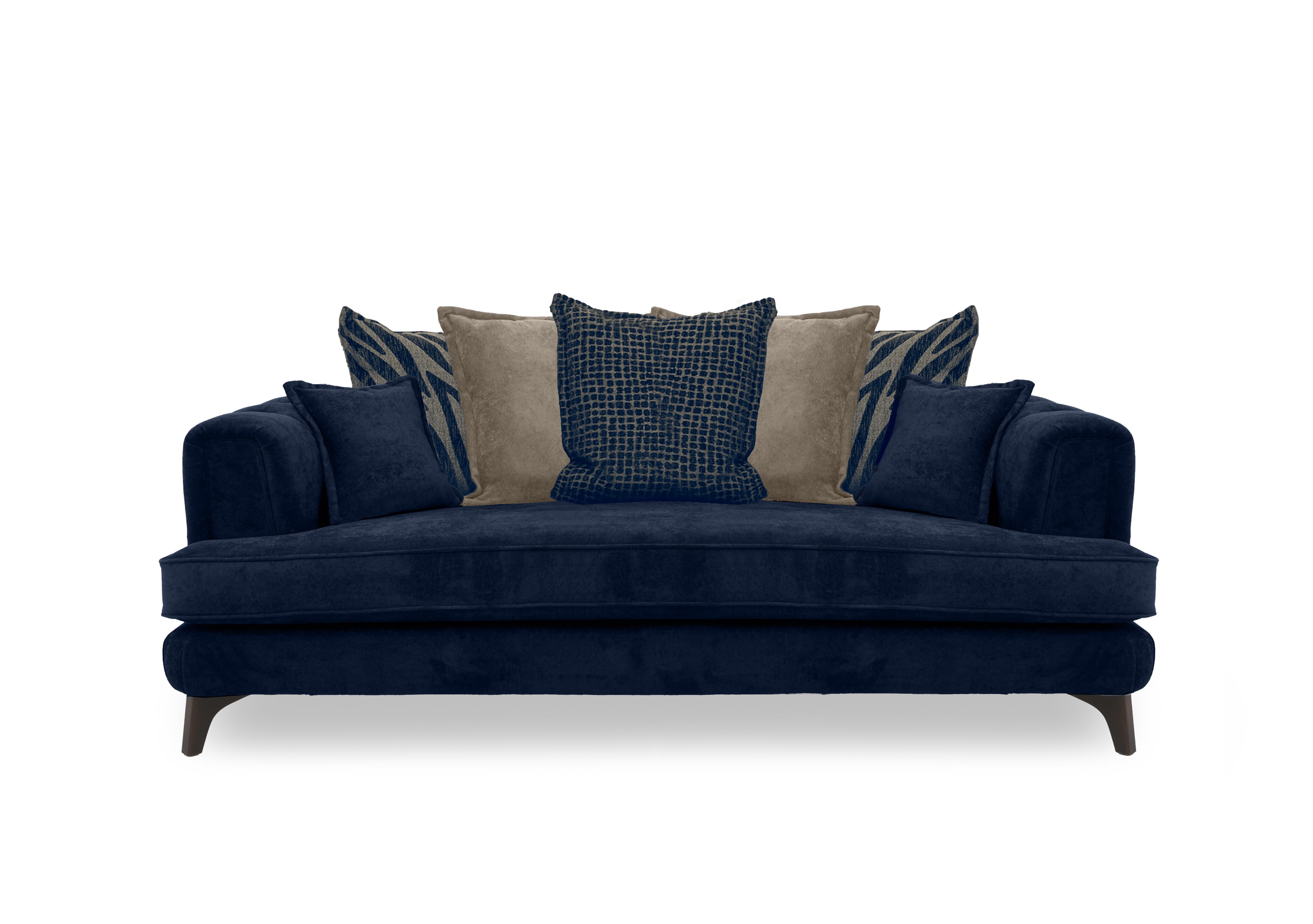 Farrah 4 Seater Scatter Back Sofa in Riga Navy - Zena Blue Dw on Furniture Village