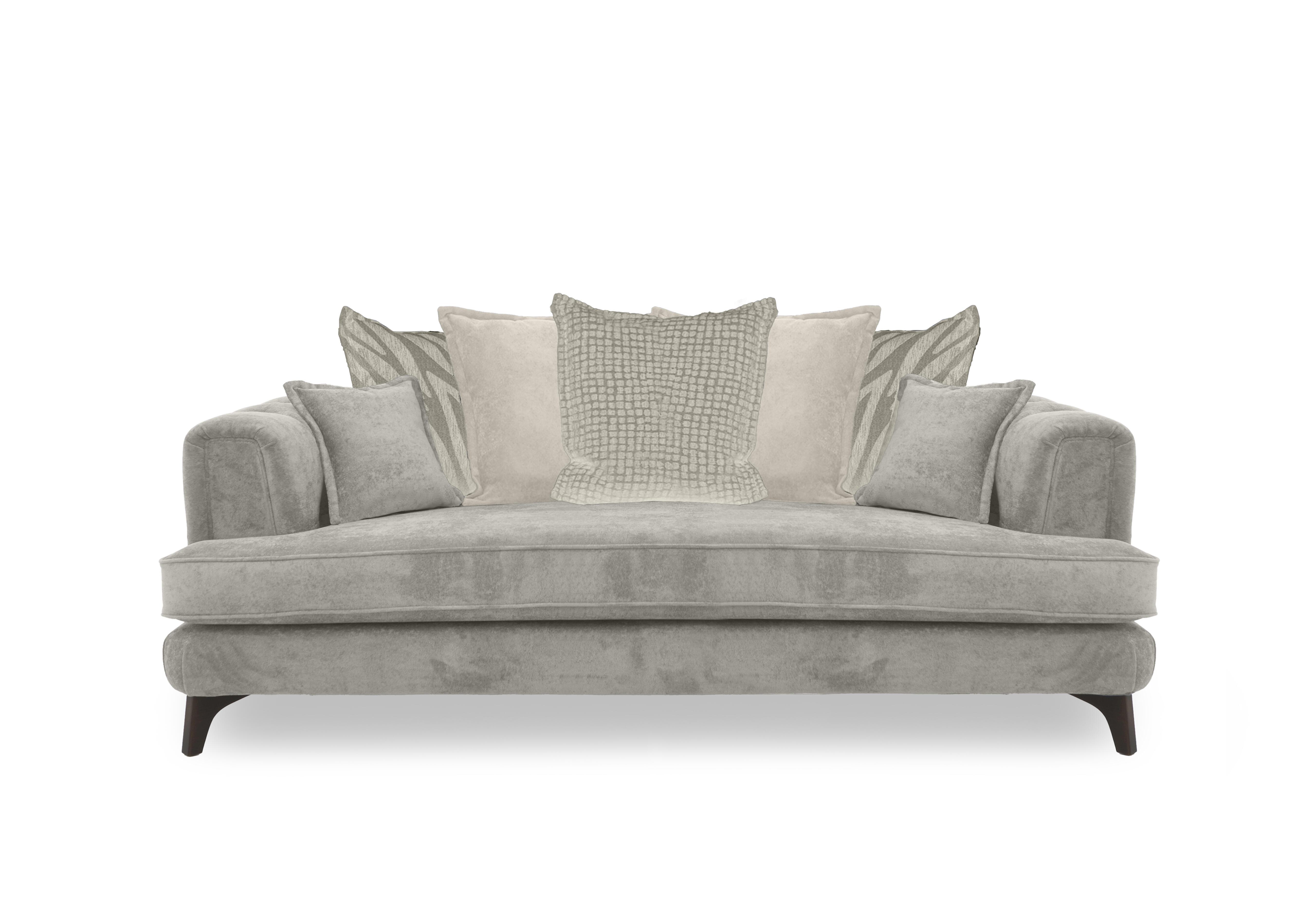 Farrah 4 Seater Scatter Back Sofa in Riga Stone - Zena Cream Dw on Furniture Village