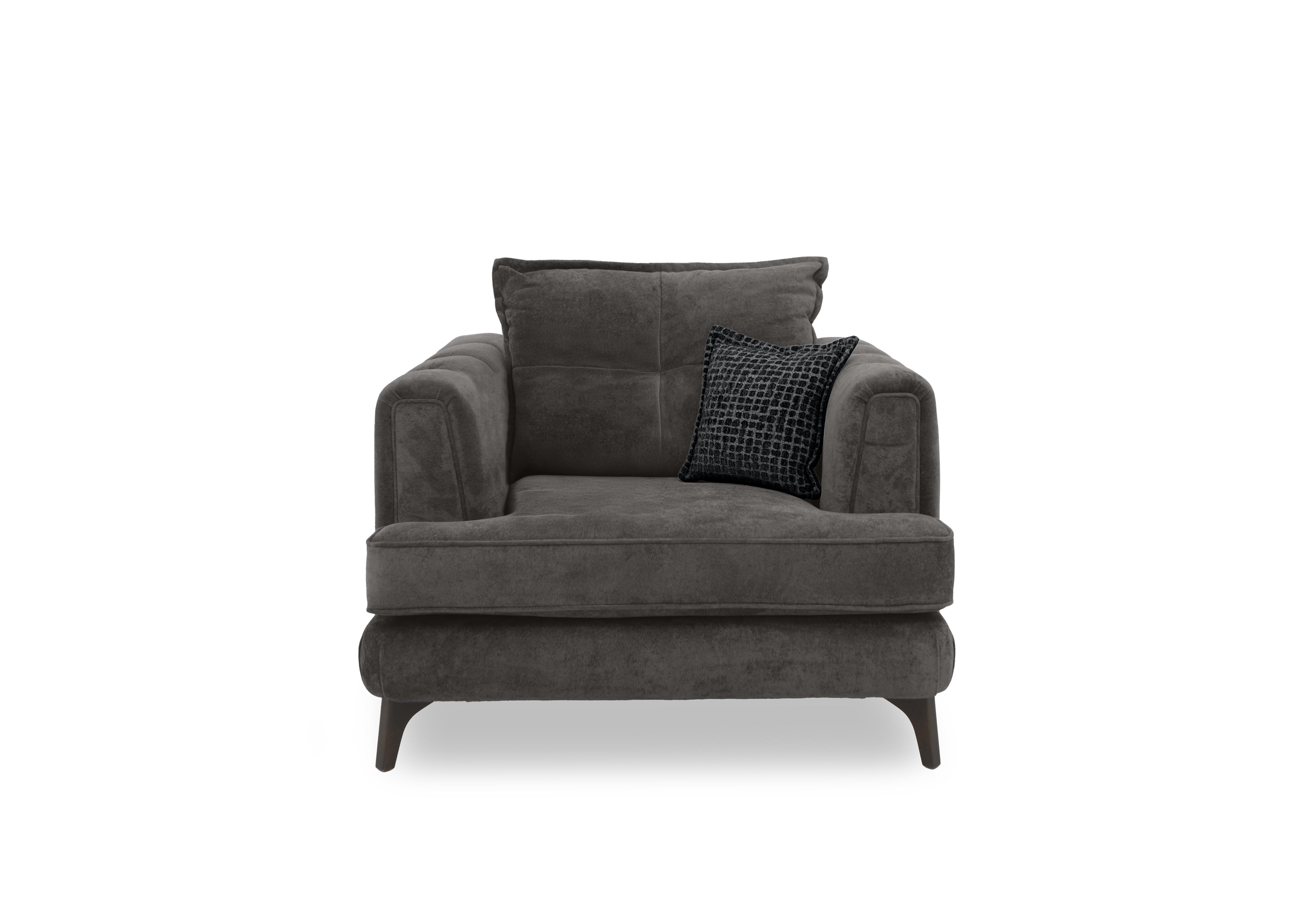 Farrah Classic Back Chair in Riga Asphalt - Zena Black Dw on Furniture Village