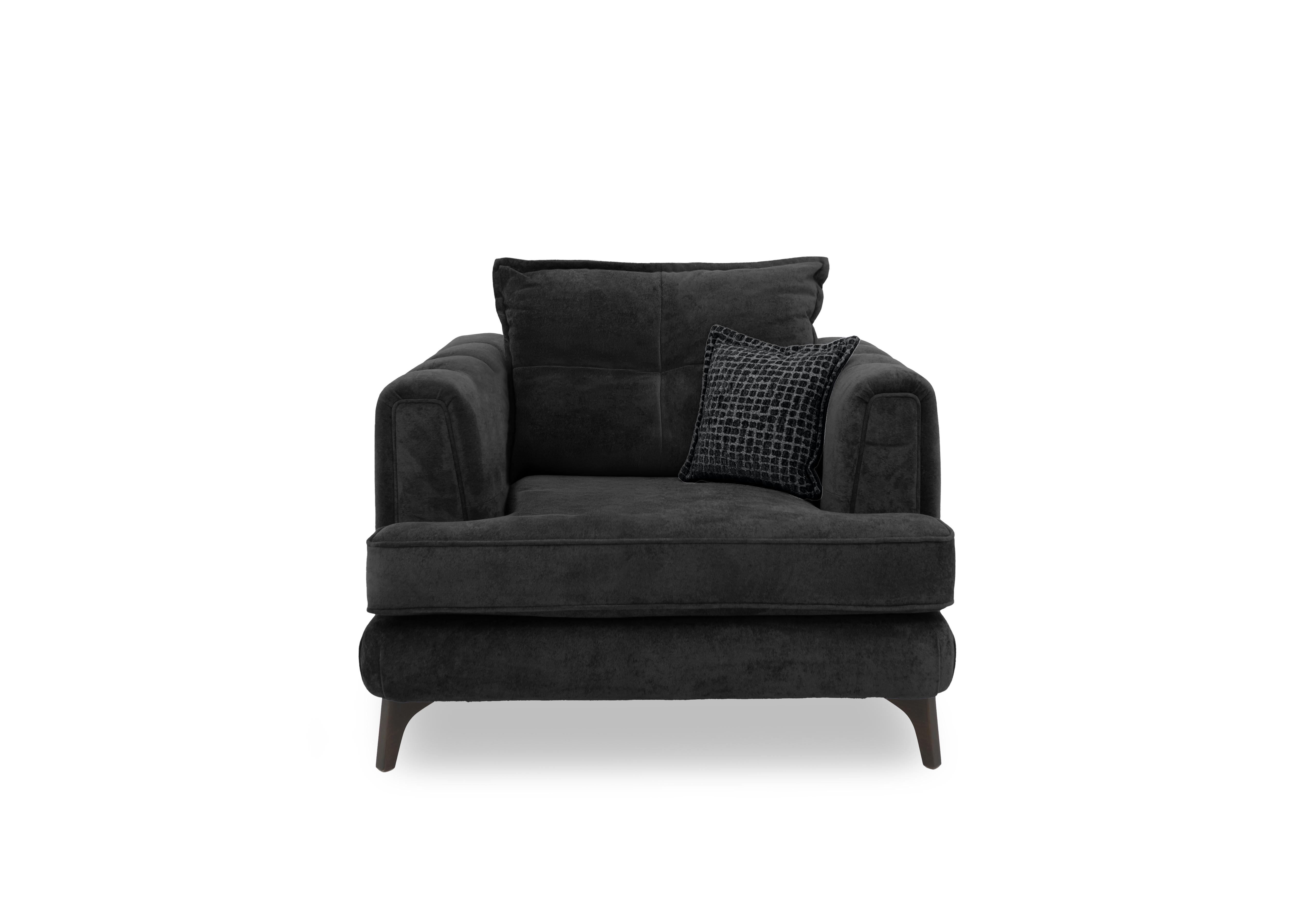 Farrah Classic Back Chair in Riga Black - Zena Black Dw on Furniture Village