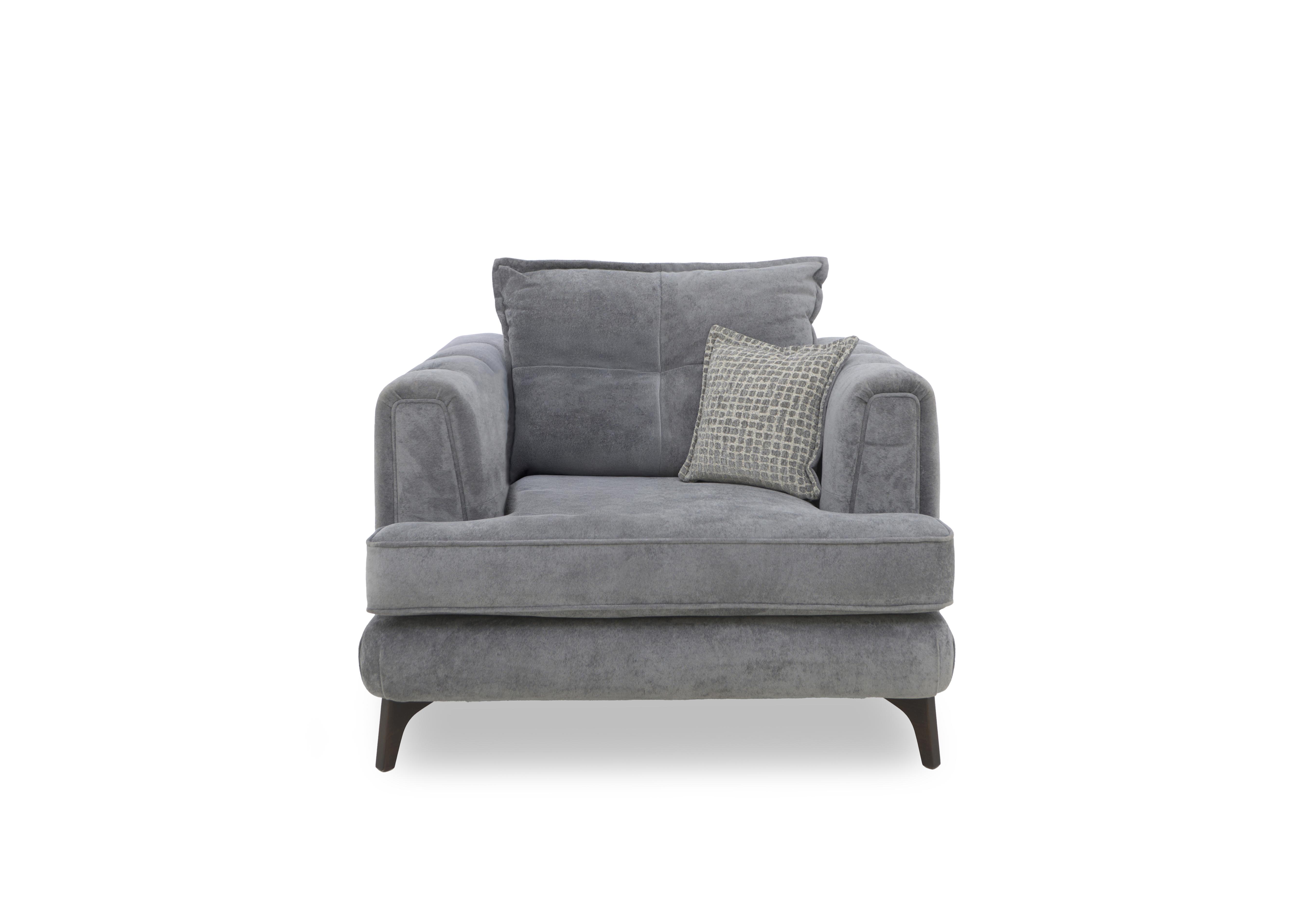 Farrah Classic Back Chair in Riga Grey - Zena Silver Dw on Furniture Village