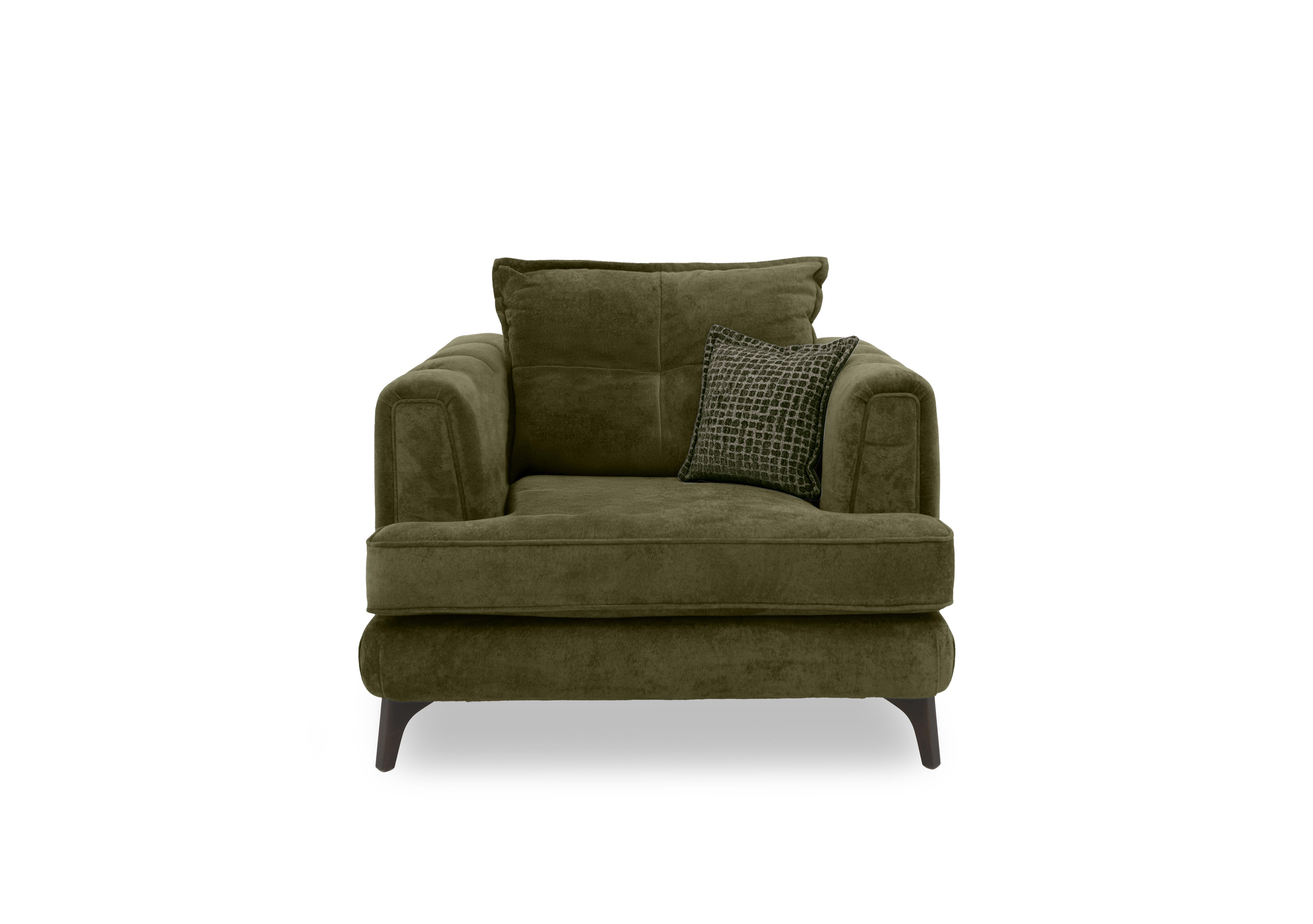 Farrah Classic Back Chair in Riga Khaki - Zena Green Dw on Furniture Village