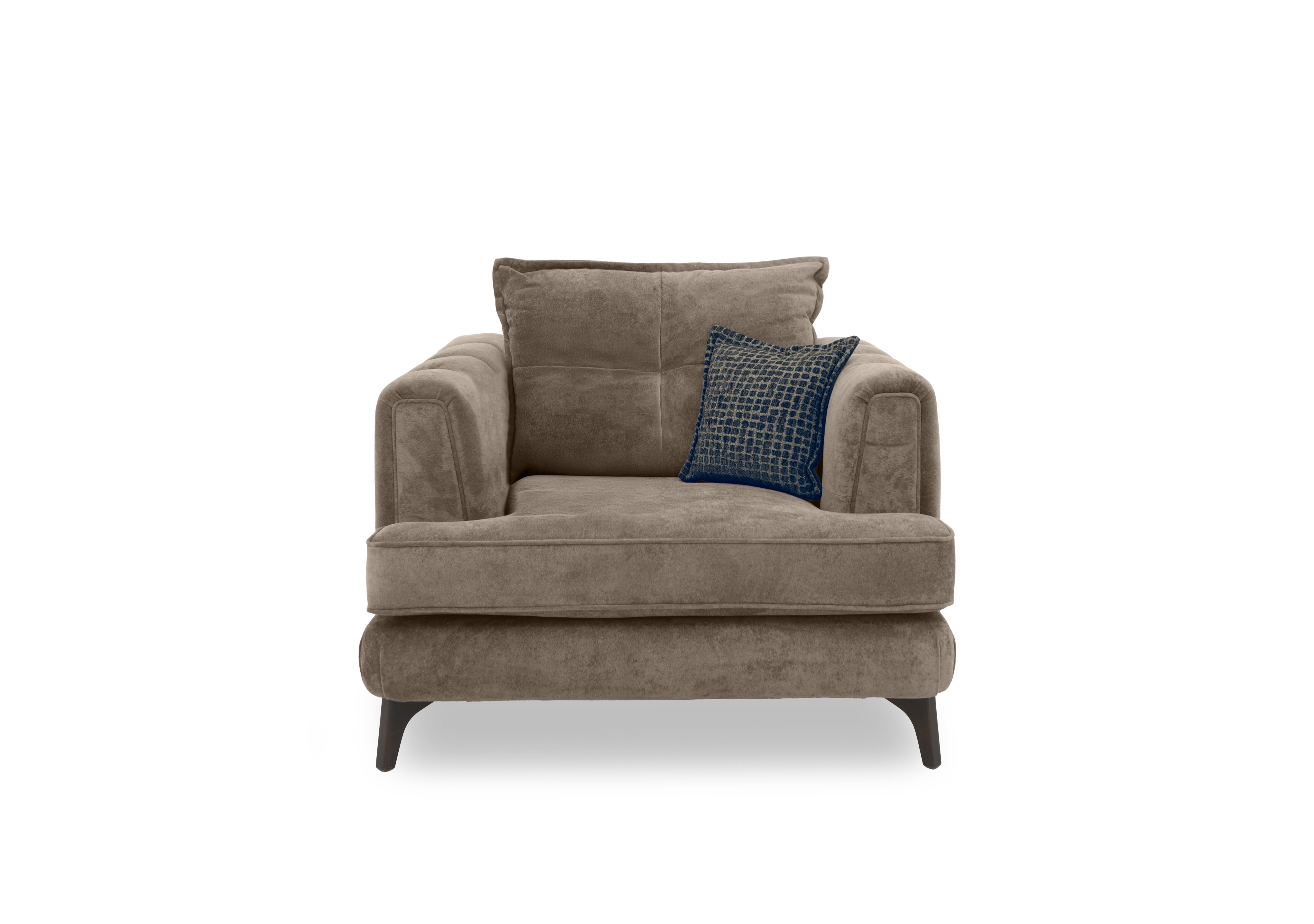 Farrah Classic Back Chair in Riga Mink - Zena Blue Dw on Furniture Village