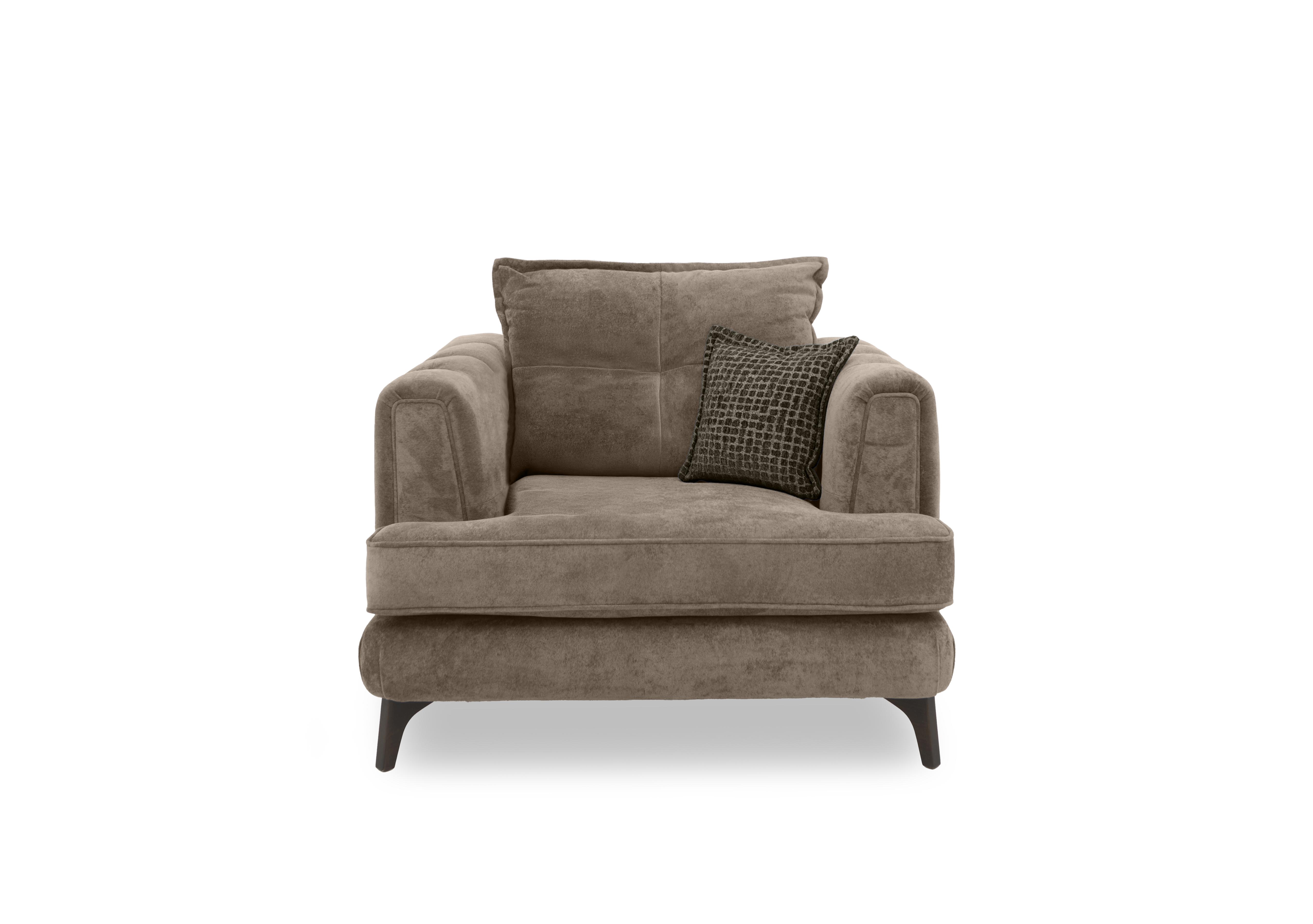 Farrah Classic Back Chair in Riga Mink - Zena Brown Dw on Furniture Village