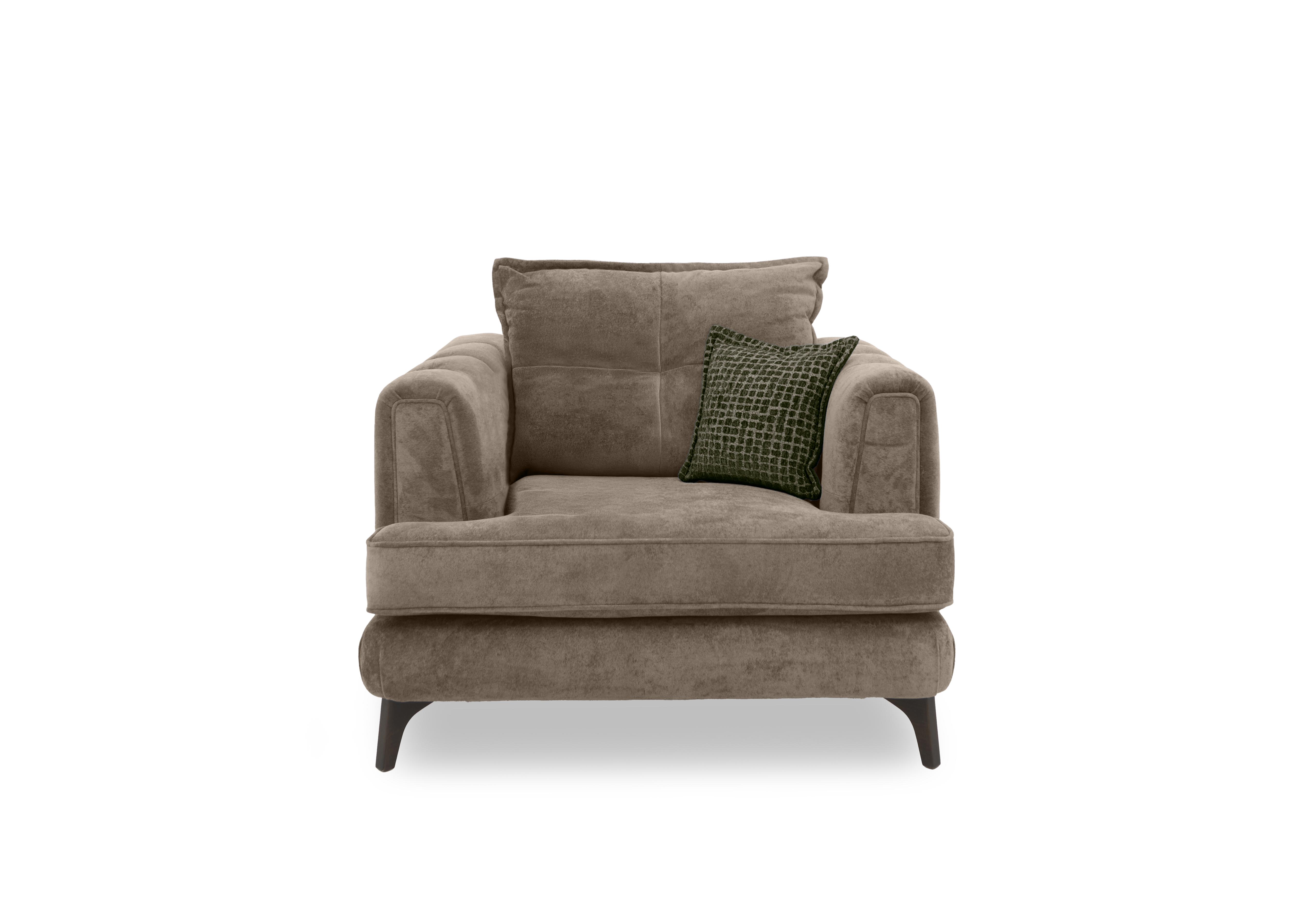Farrah Classic Back Chair in Riga Mink - Zena Green Dw on Furniture Village
