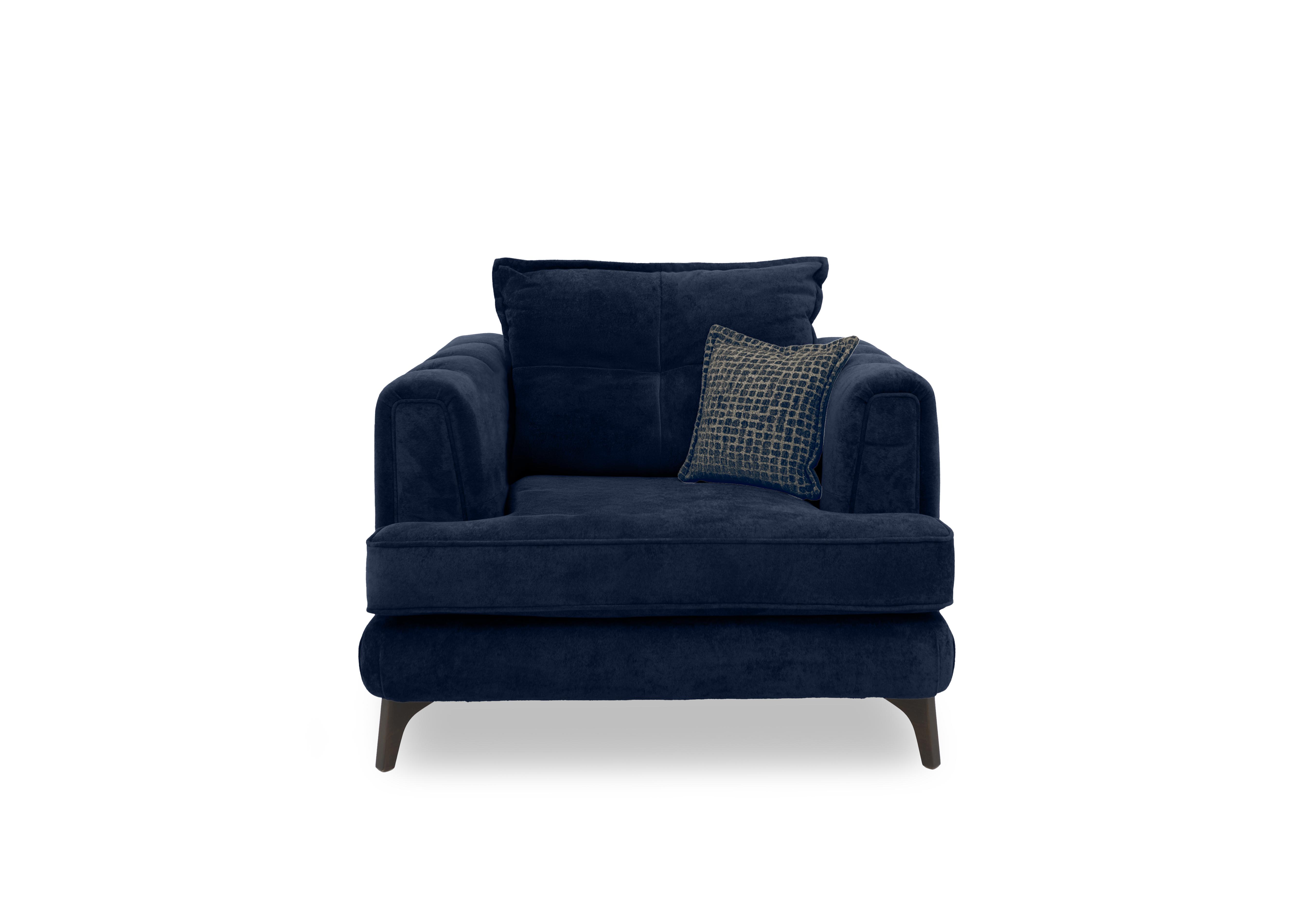 Farrah Classic Back Chair in Riga Navy - Zena Blue Dw on Furniture Village