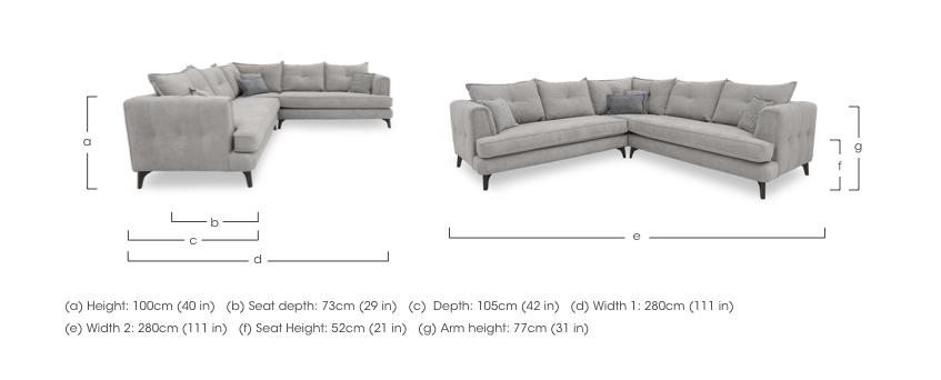 Farrah Large Classic Back Corner Sofa in  on Furniture Village