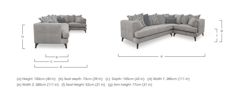 Farrah Large Scatter Back Corner Sofa in  on Furniture Village