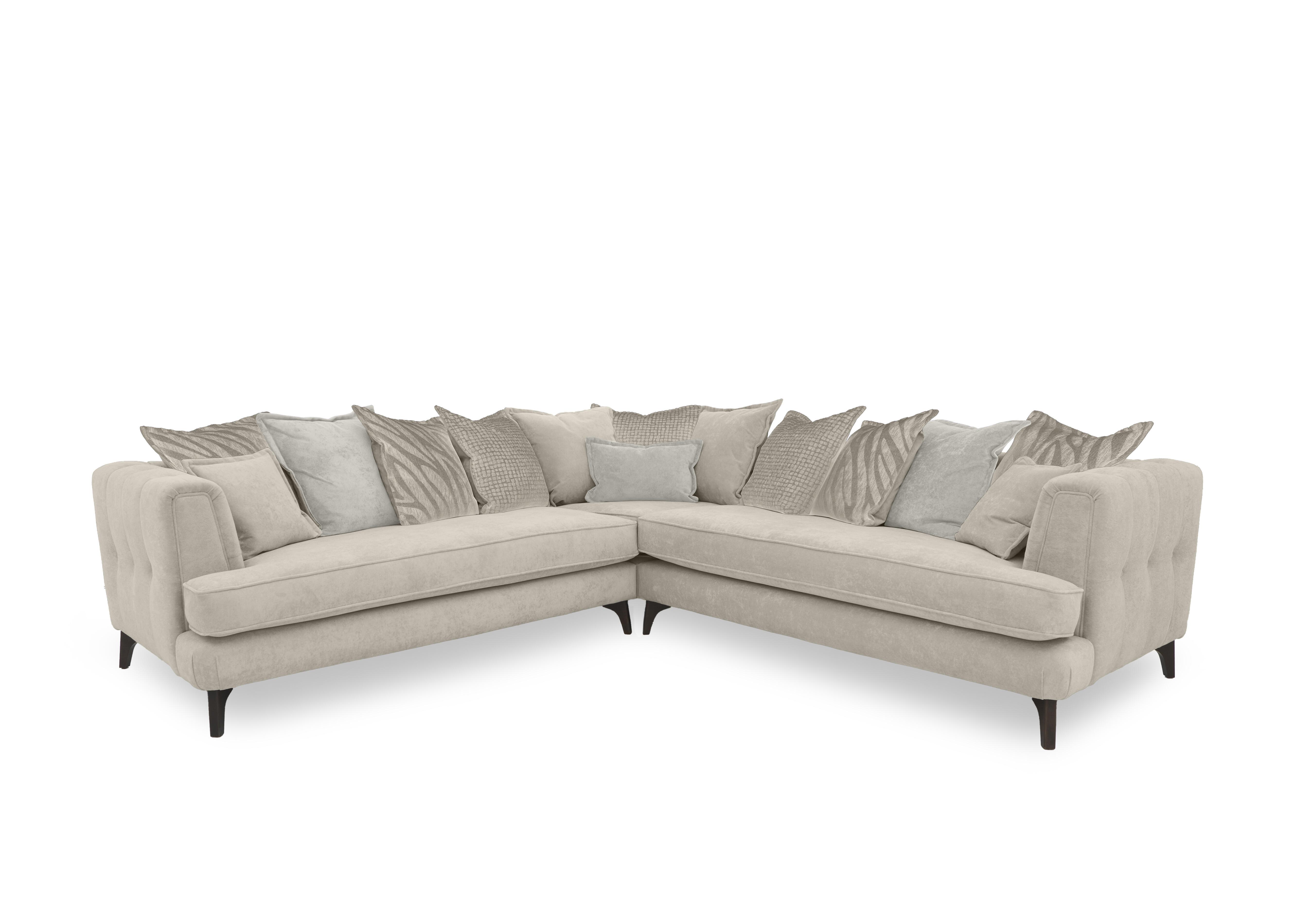 Farrah Large Scatter Back Corner Sofa in Riga Cream - Zena Cream Dw on Furniture Village