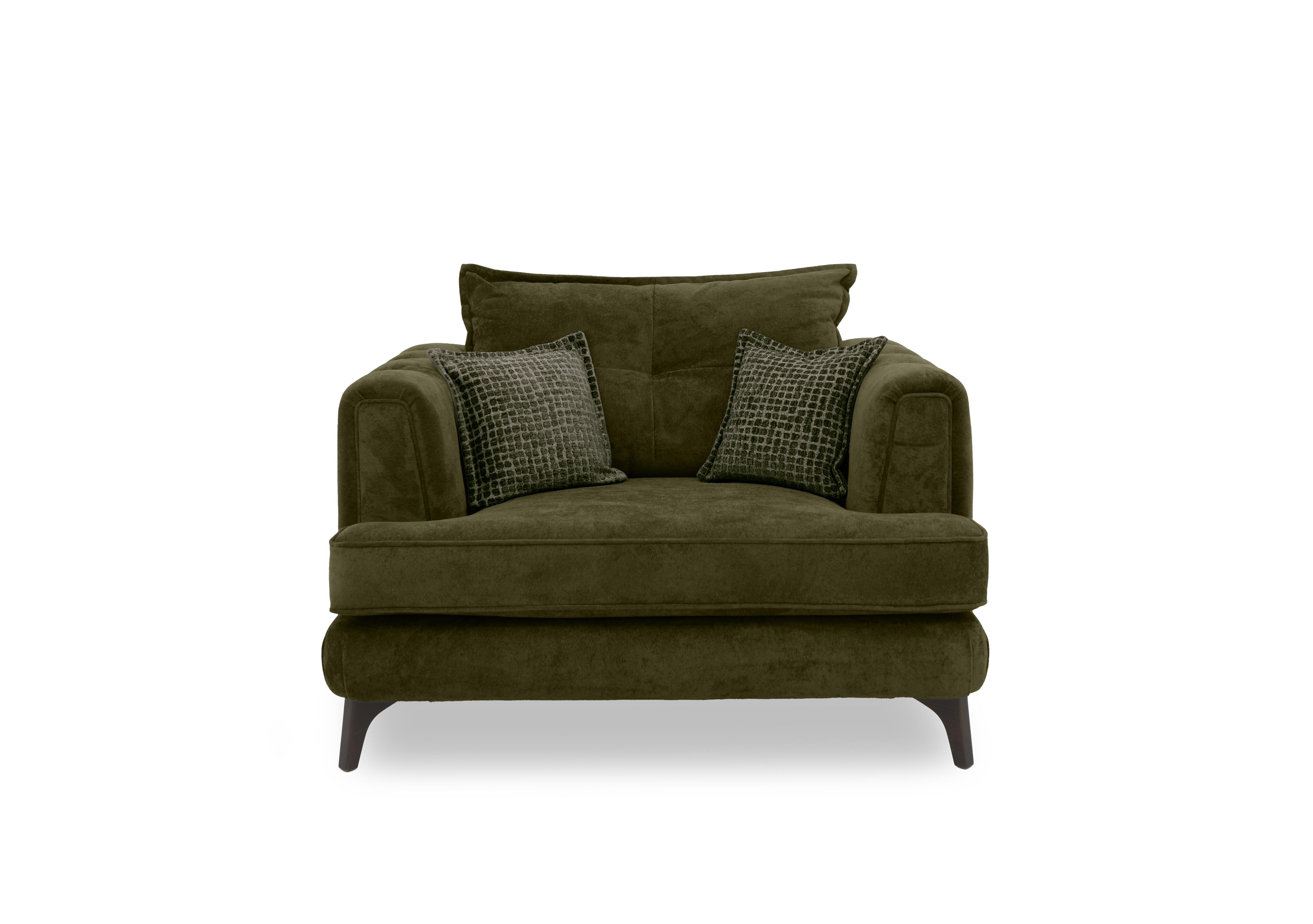 Farrah Classic Back Snuggler in Riga Khaki - Zena Green Dw on Furniture Village