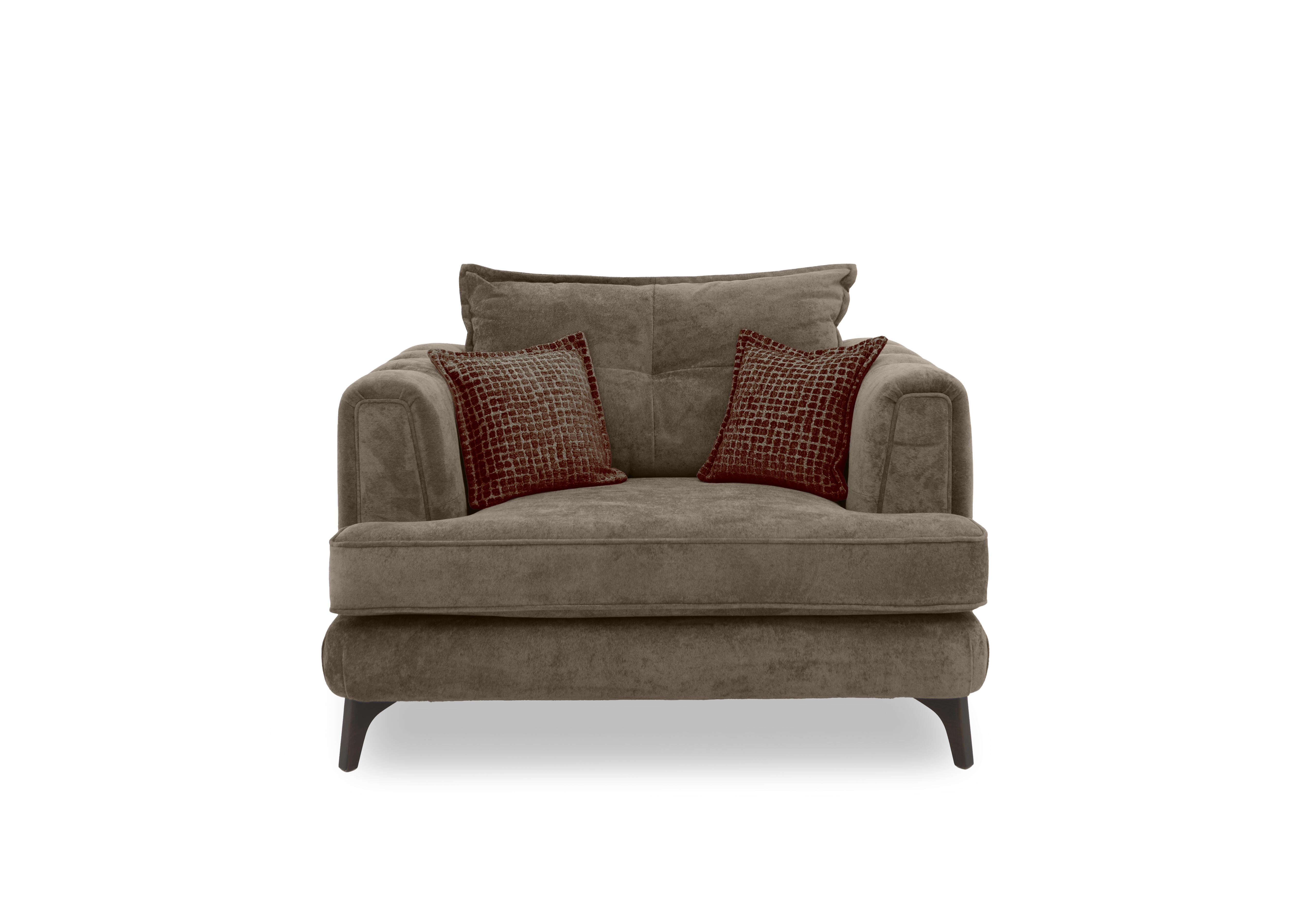 Farrah Classic Back Snuggler in Riga Mink - Zena Terracotta Dw on Furniture Village