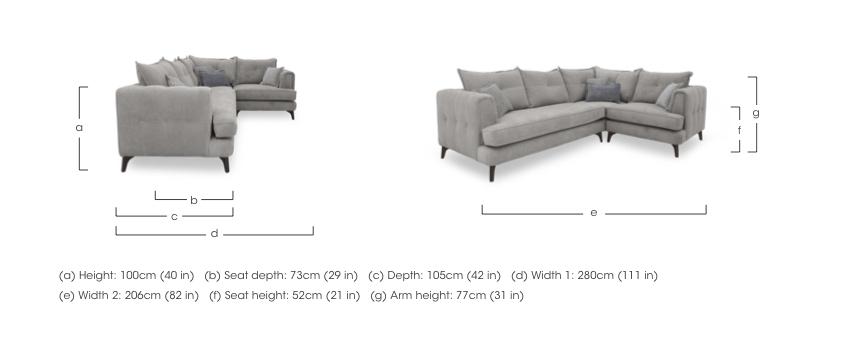 Farrah Classic Back Corner Sofa in  on Furniture Village