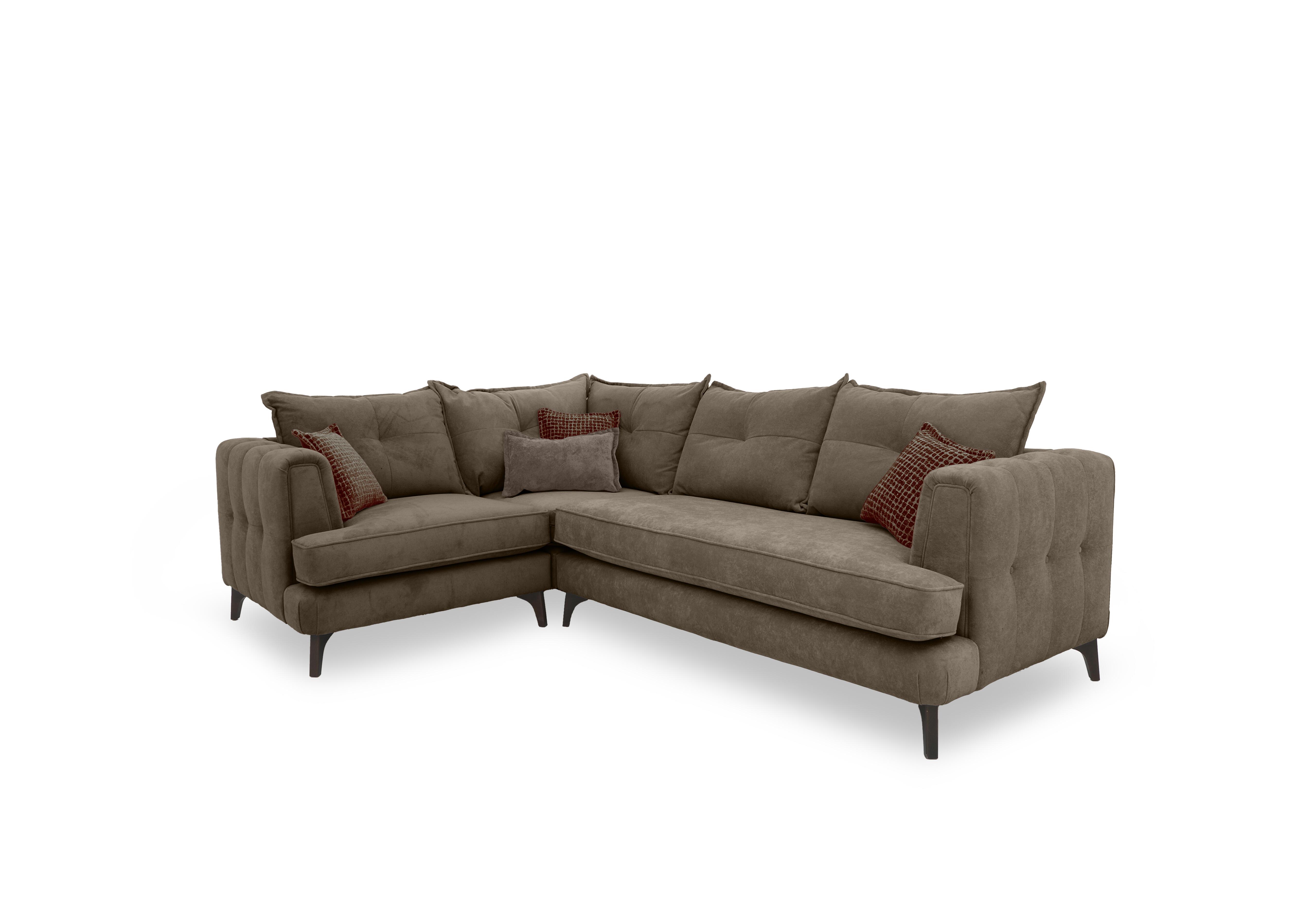 Farrah Classic Back Corner Sofa in Riga Mink - Zena Terracotta Dw on Furniture Village