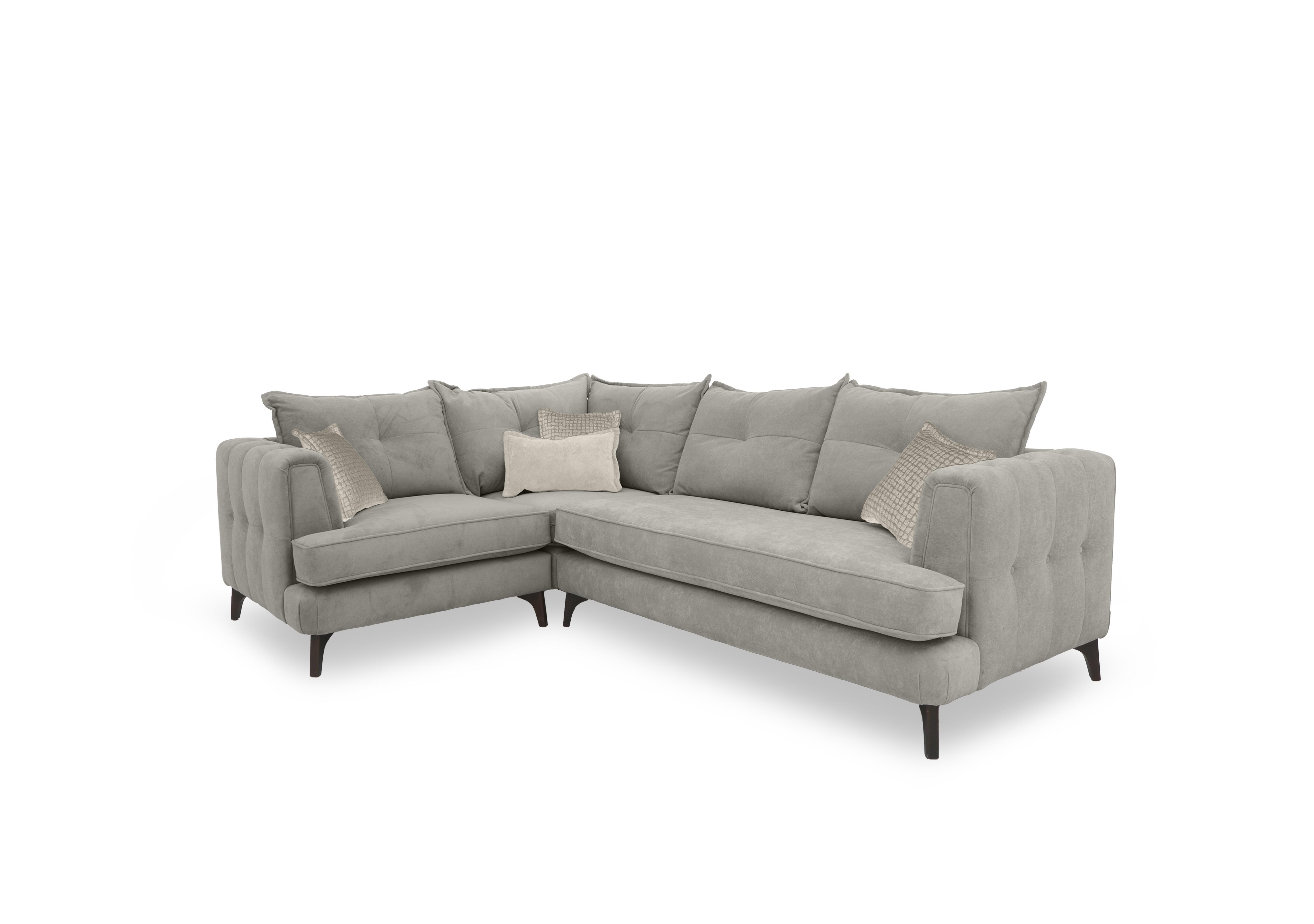 Farrah Classic Back Corner Sofa in Riga Stone - Zena Cream Dw on Furniture Village