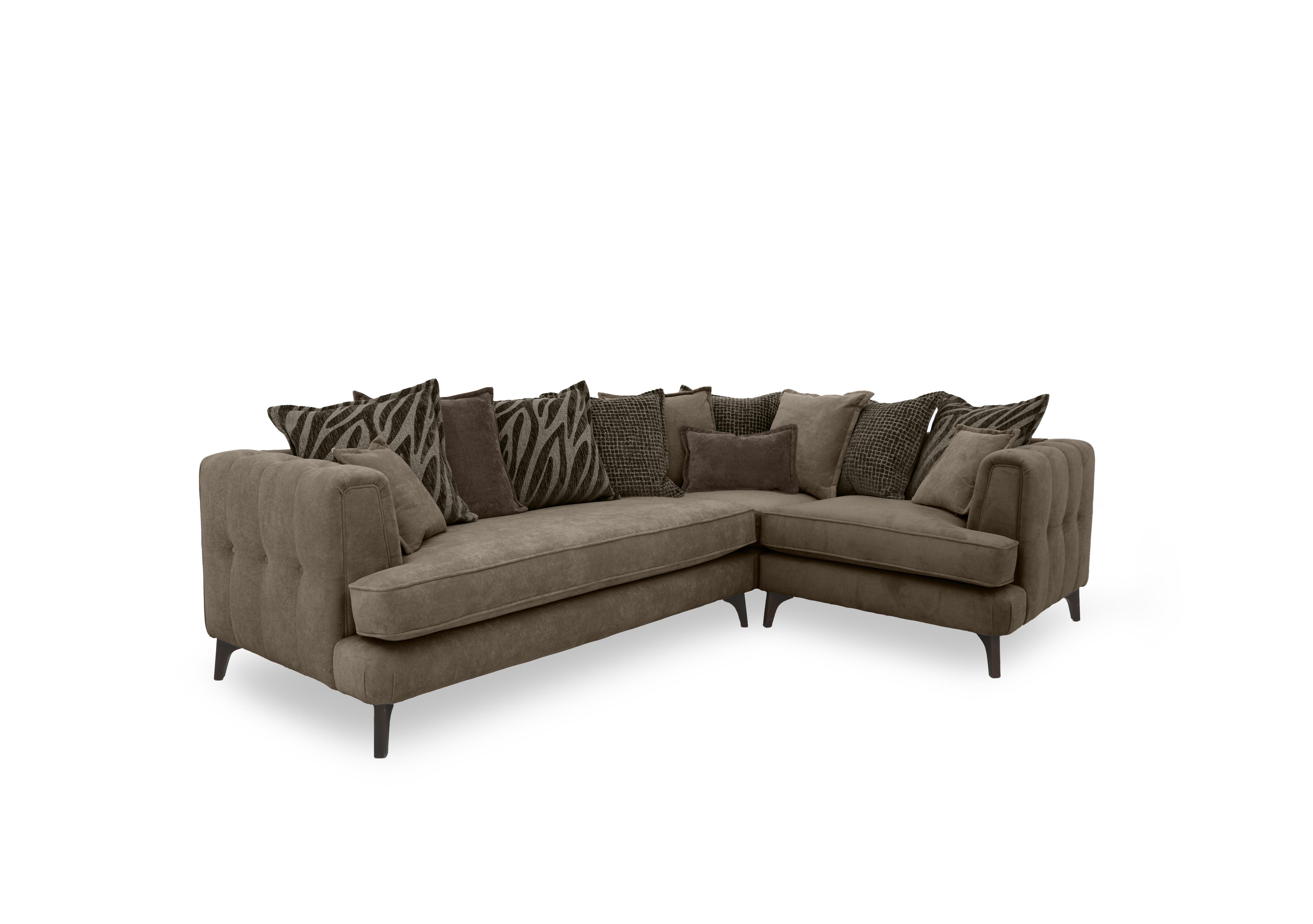 Farrah Scatter Back Corner Sofa in Riga Mink - Zena Brown Dw on Furniture Village
