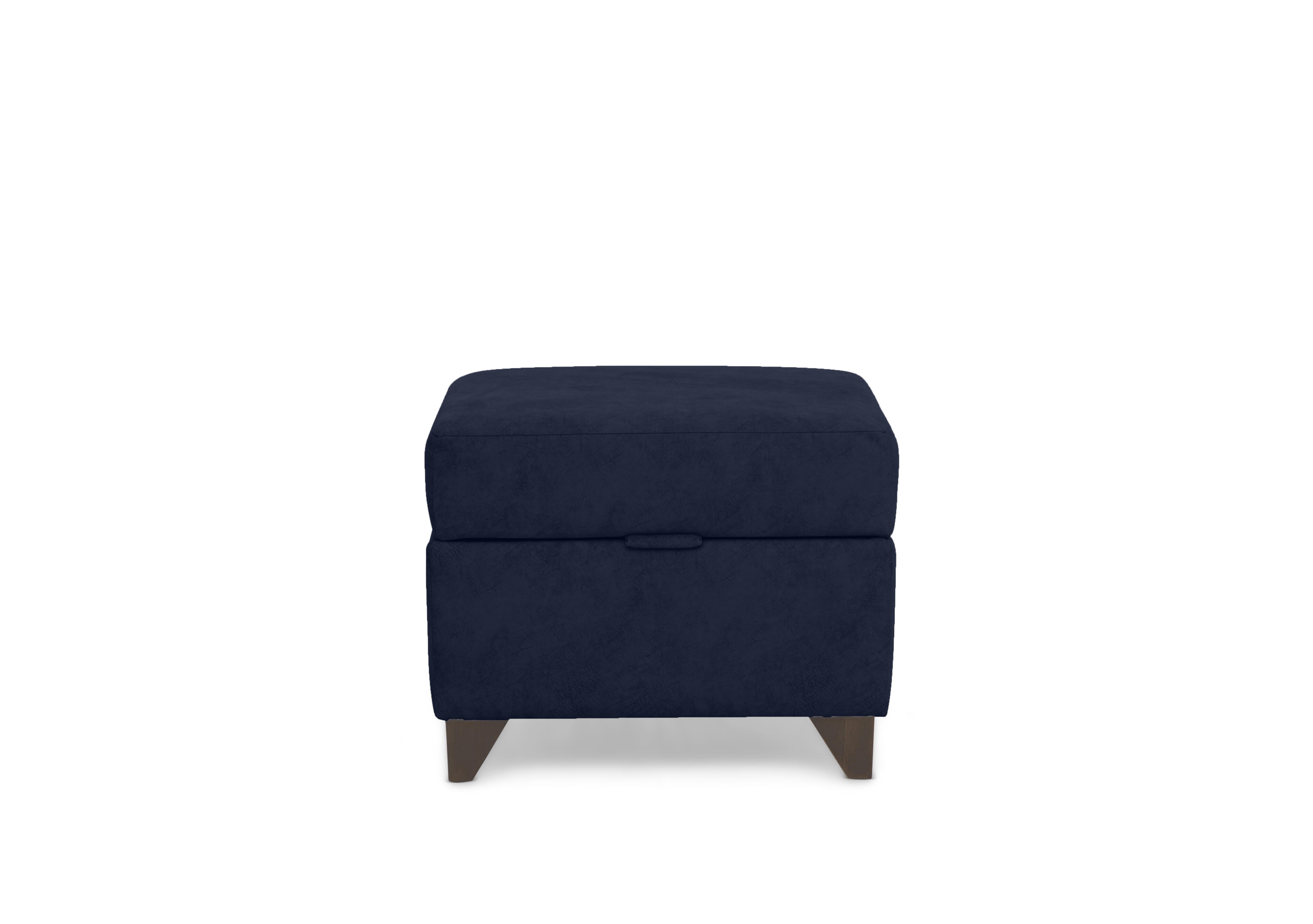 Farrah Storage Footstool in Riga Navy Dw on Furniture Village