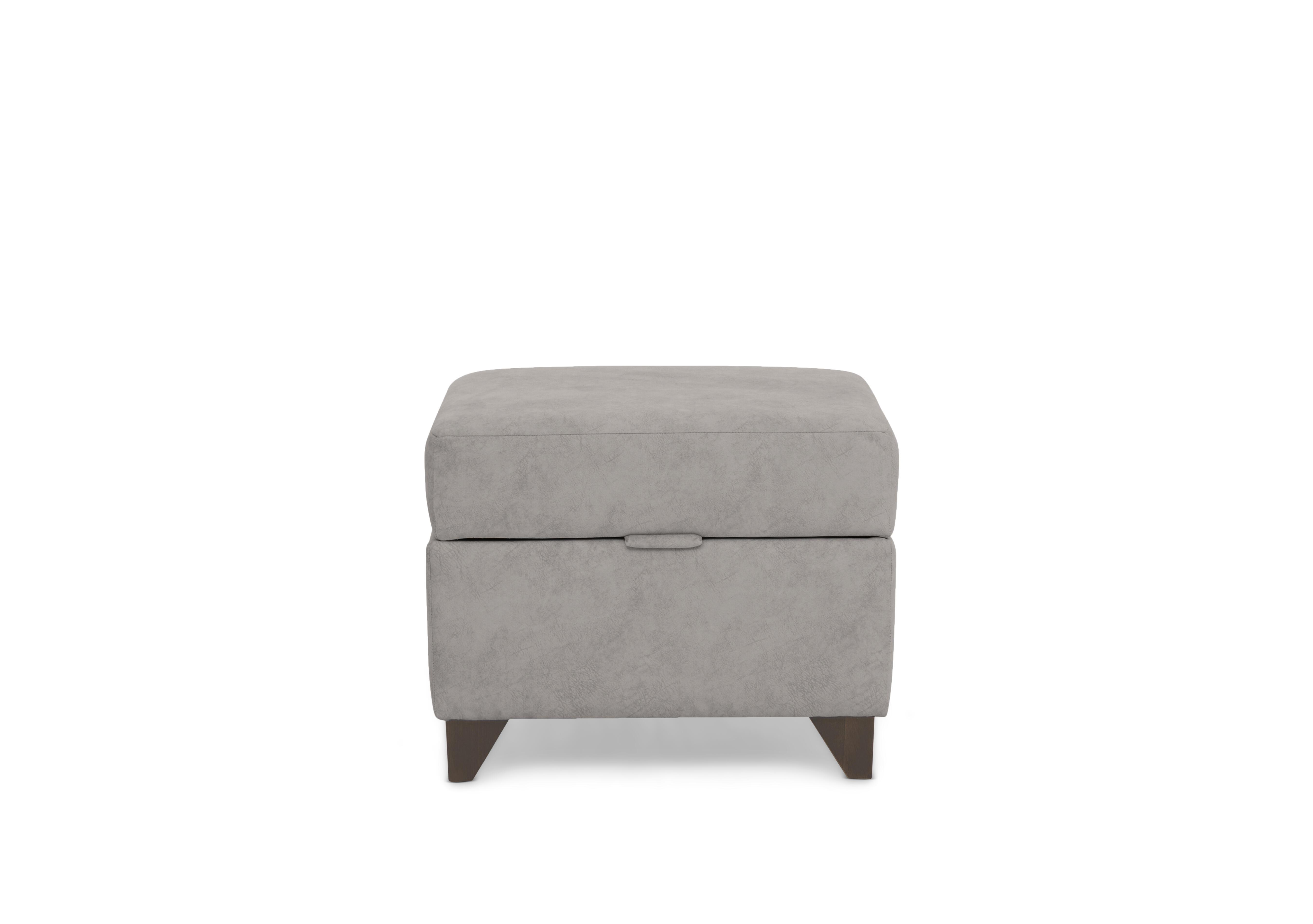 Farrah Storage Footstool in Riga Silver Dw on Furniture Village