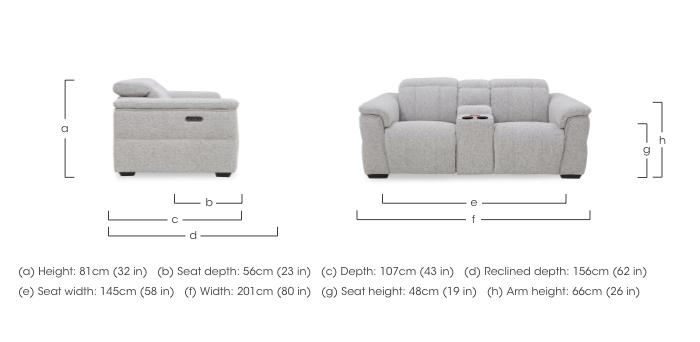 Inca Fabric 2 Seater Power Recliner Sofa with Pop Up Light Console and Power Headrests in  on Furniture Village