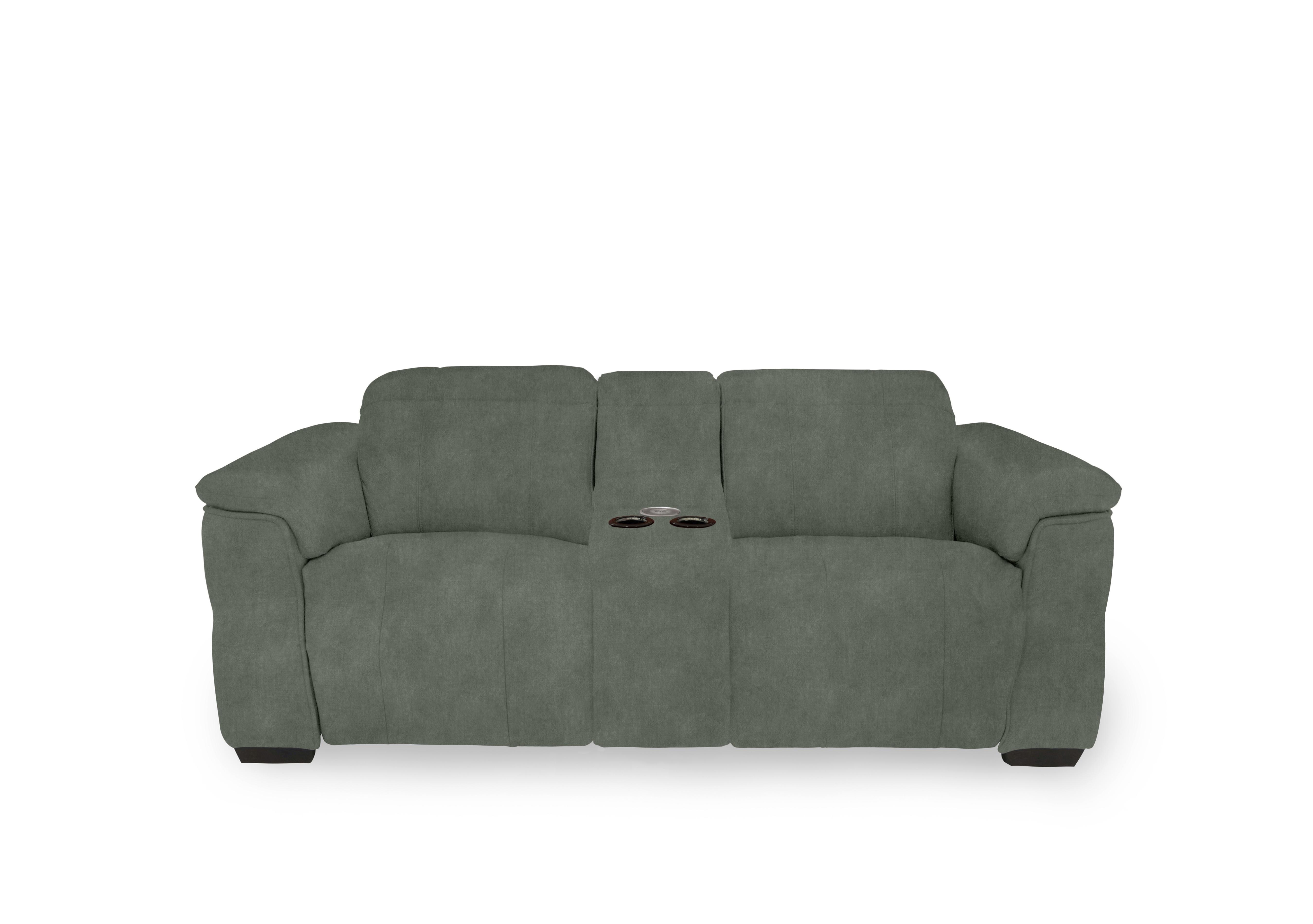 Inca Fabric 2 Seater Power Recliner Sofa with Pop Up Light Console and Power Headrests in Dexter Fern 43514 on Furniture Village