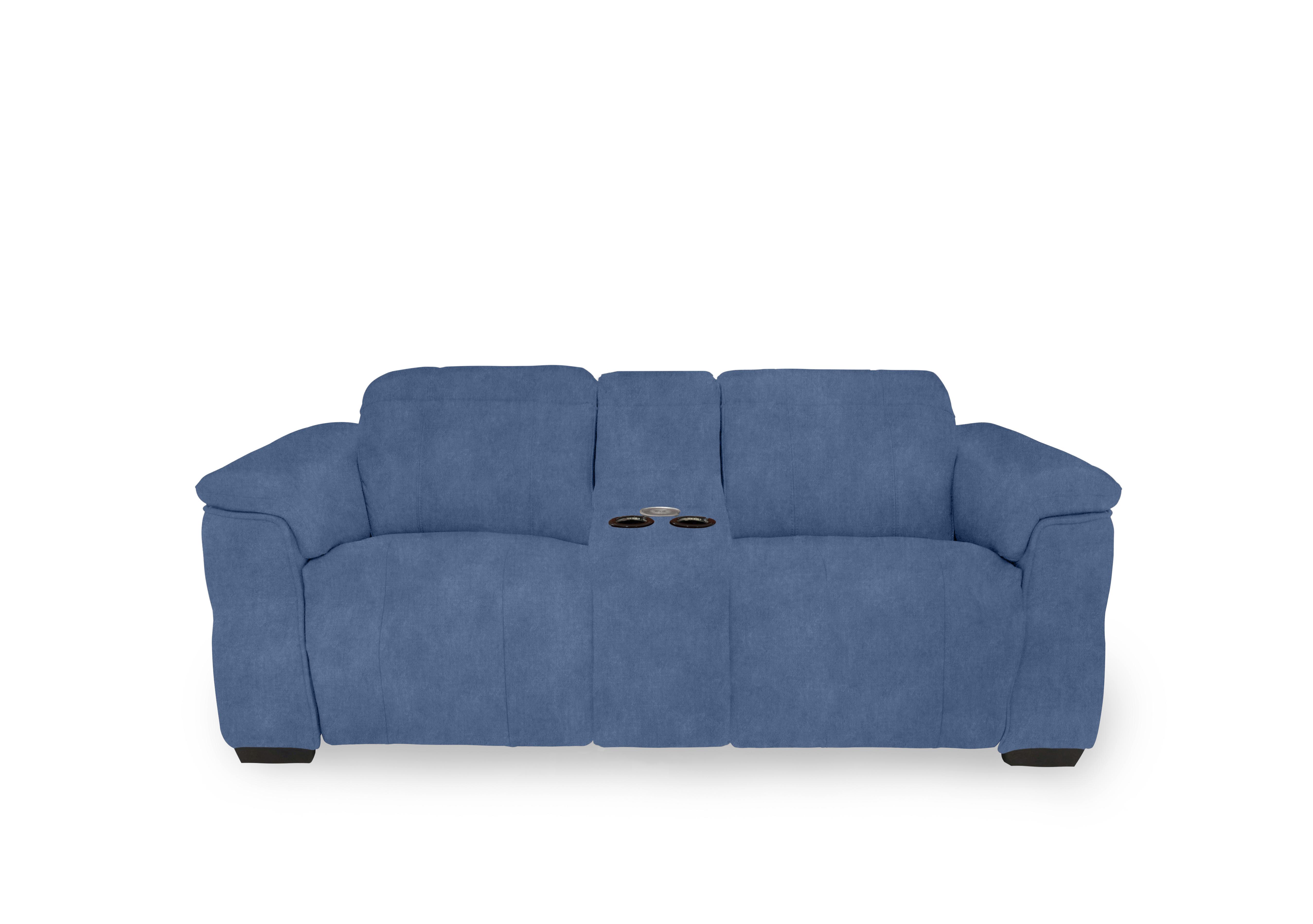 Inca Fabric 2 Seater Power Recliner Sofa with Pop Up Light Console and Power Headrests in Dexter Wave 43525 on Furniture Village