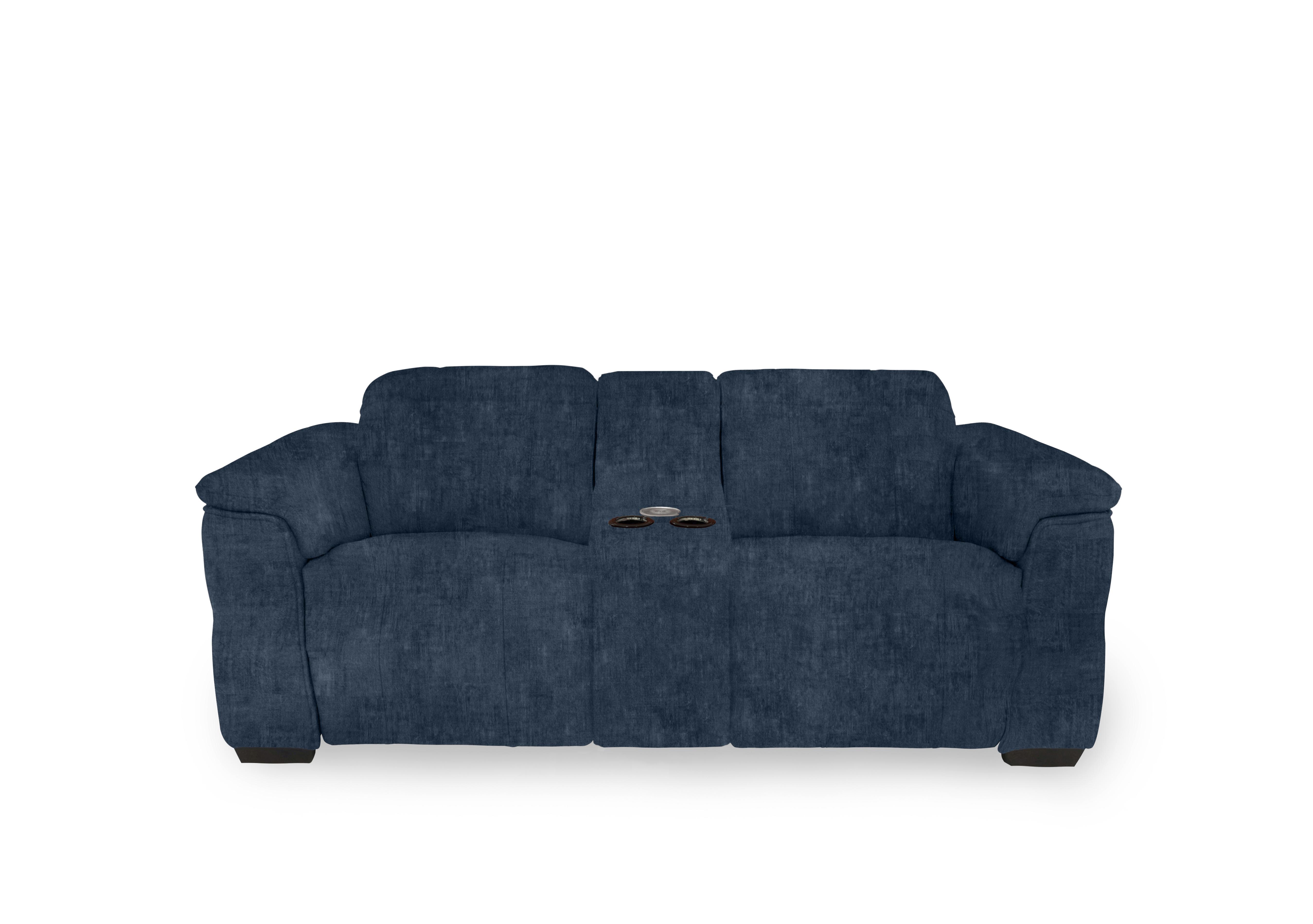Inca Fabric 2 Seater Power Recliner Sofa with Pop Up Light Console and Power Headrests in Heritage Airforce 52000 on Furniture Village