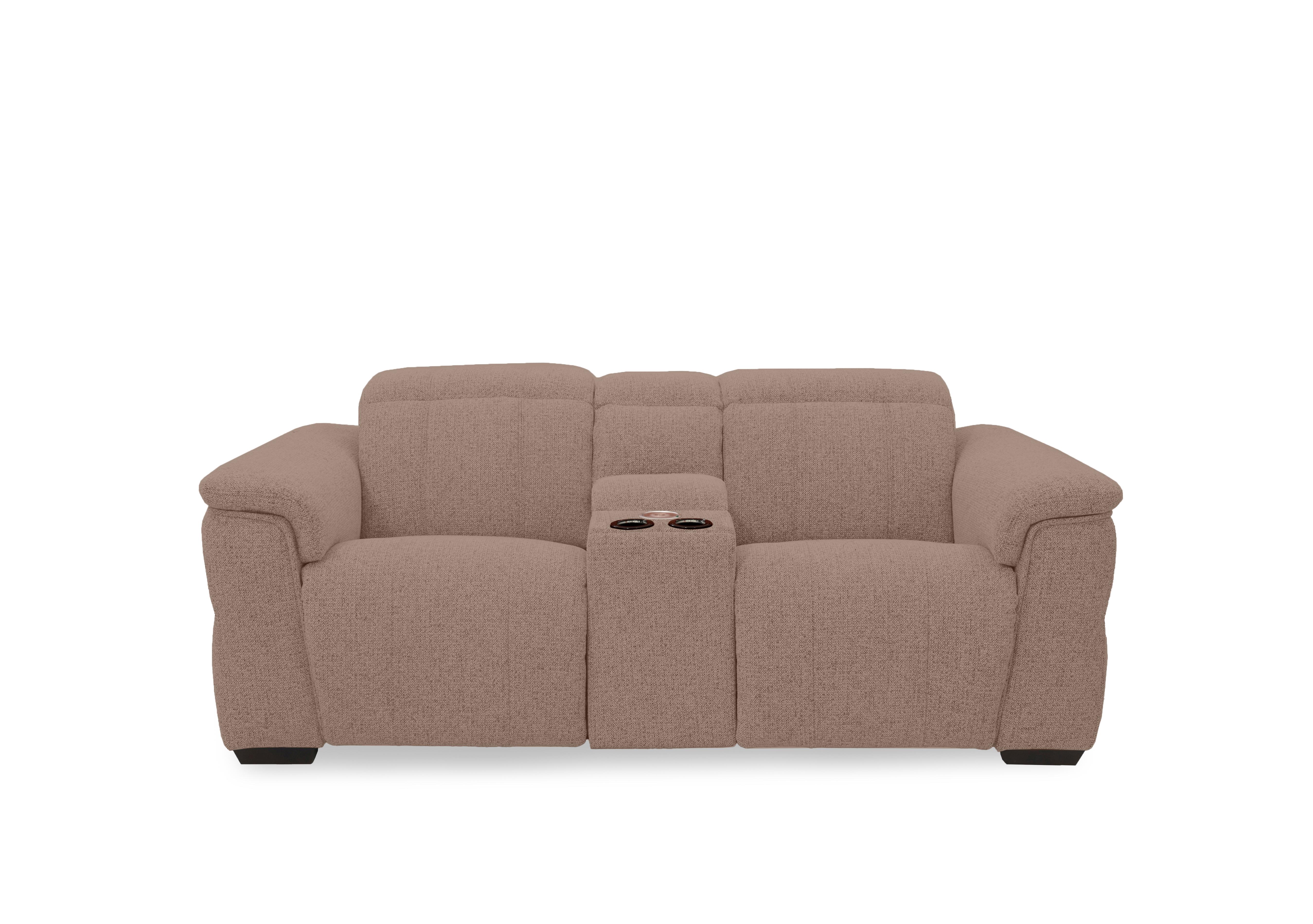 Inca Fabric 2 Seater Power Recliner Sofa with Pop Up Light Console and Power Headrests in Manhattan Nutmeg 58005 on Furniture Village