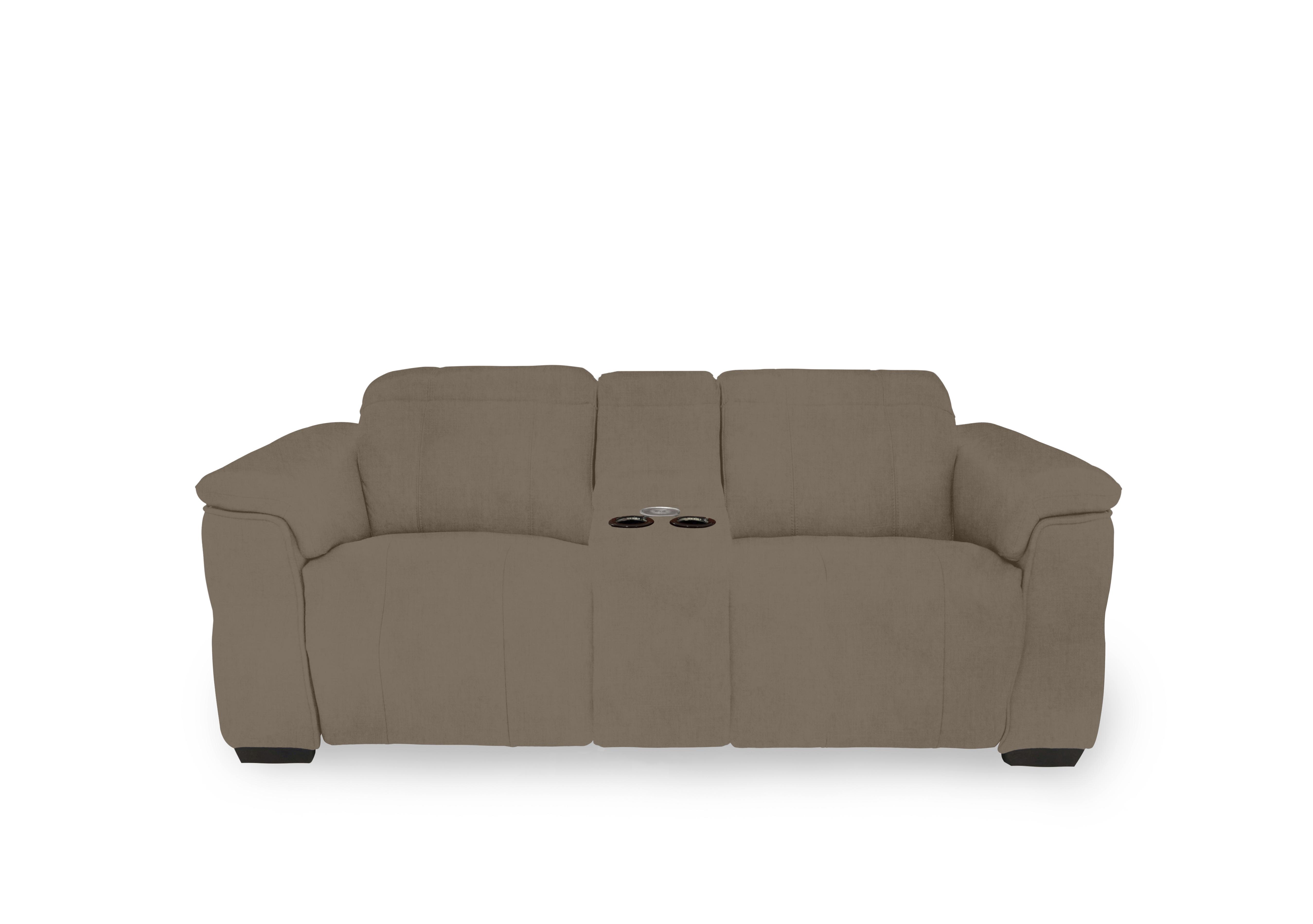 Inca Fabric 2 Seater Power Recliner Sofa with Pop Up Light Console and Power Headrests in Opulence Cedar  51014 on Furniture Village